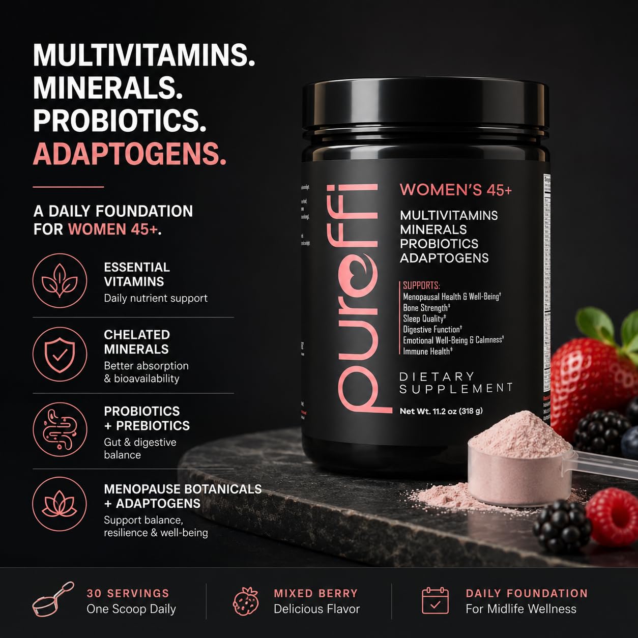 Women's 45+ Menopause Multivitamin Powder, Probiotics & Adaptogens — Amazon image 5