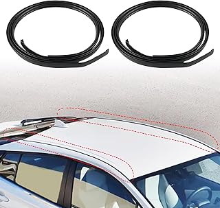 Roof Drip Molding Strips Weatherstrip Compatible with Toyota Prius C 2012 2013 2014 2015 2016 2017 2018 2019, Replace 75552-52190 75551-52210, Left and Right, 2 PCS