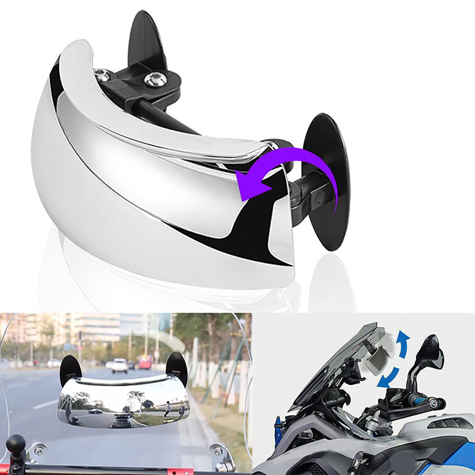 Amazon.co.jp: バイク用広角ミラー フロントミラー ワイドアングル 