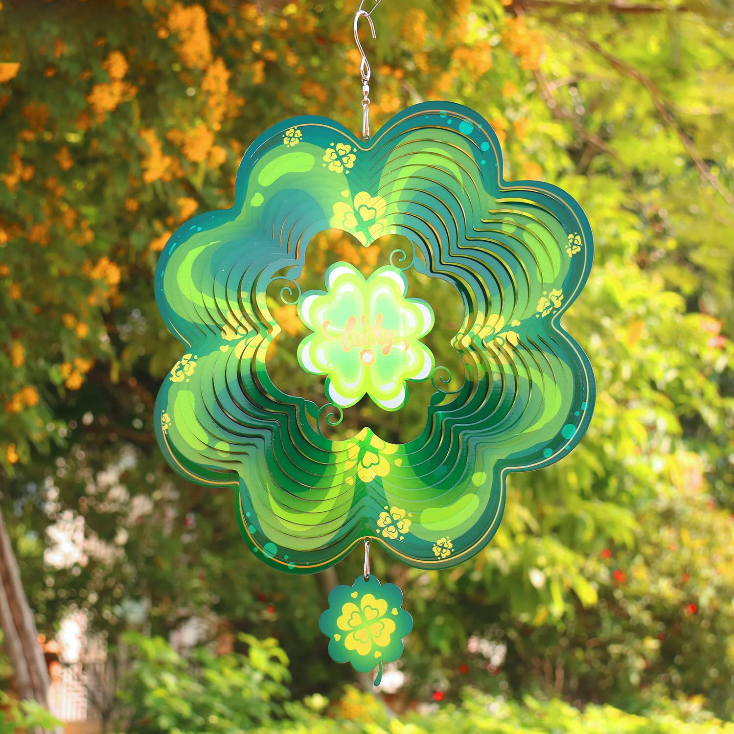 Amazon.com: TFANUO Four-Leaf Clover 3D Wind Spinner 12Inch Kinetic