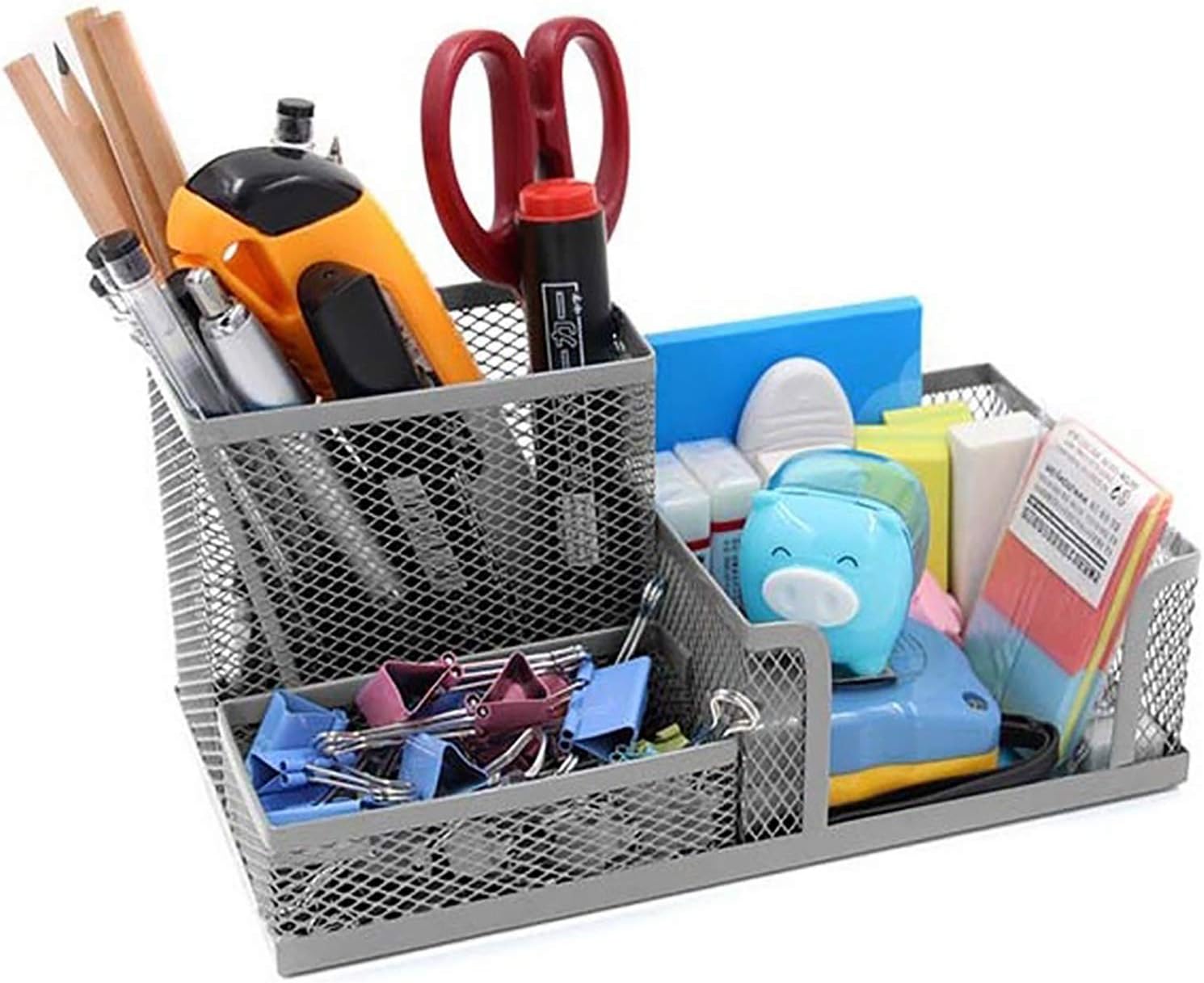 VANRA Metal Mesh Desk Organizer Office Supply Tidy Pencil Holder For