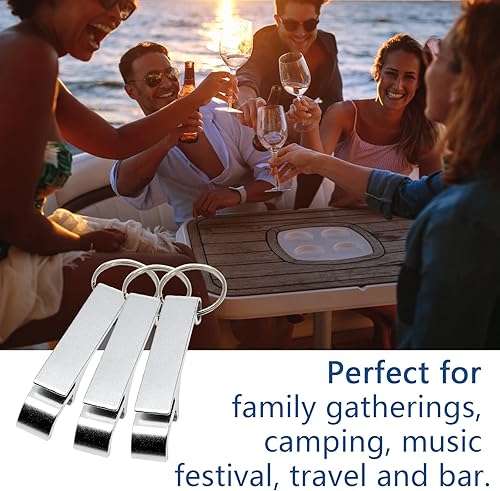 Miniatura 6 de Litoexpe 16 abrebotellas de cerveza de aluminio de alta calidad, llavero de metal de alta calidad, herramienta de llavero de soda, regalo