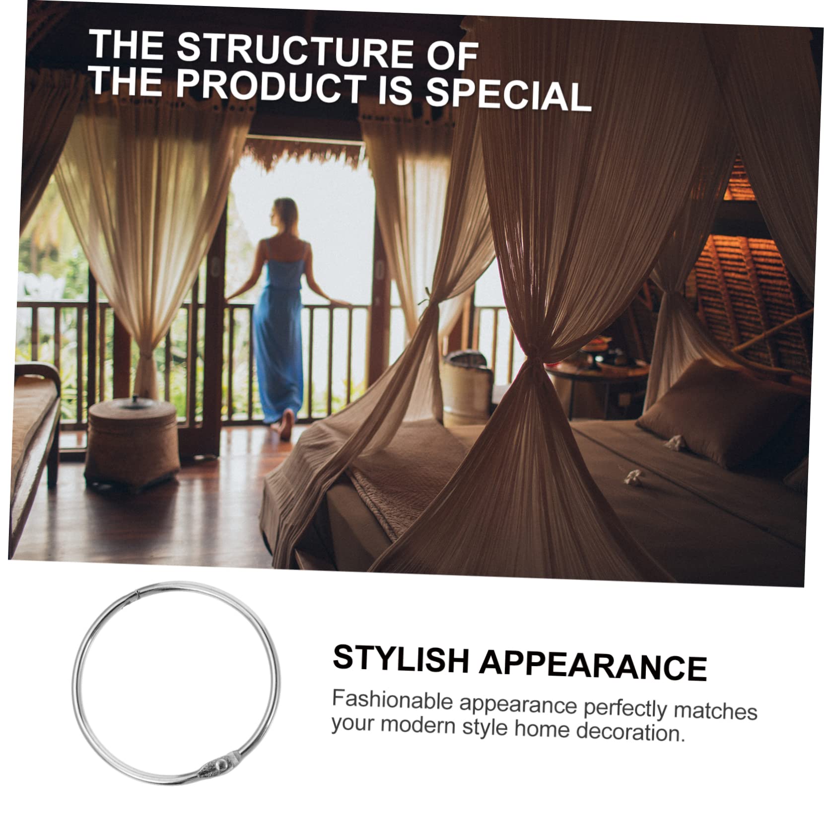 Cabilock 12Pcs Shower Curtain Rings Inner Hooks Hooks for Modern Bathroom Smooth Sliding Low Noise Chromium Plated Finish