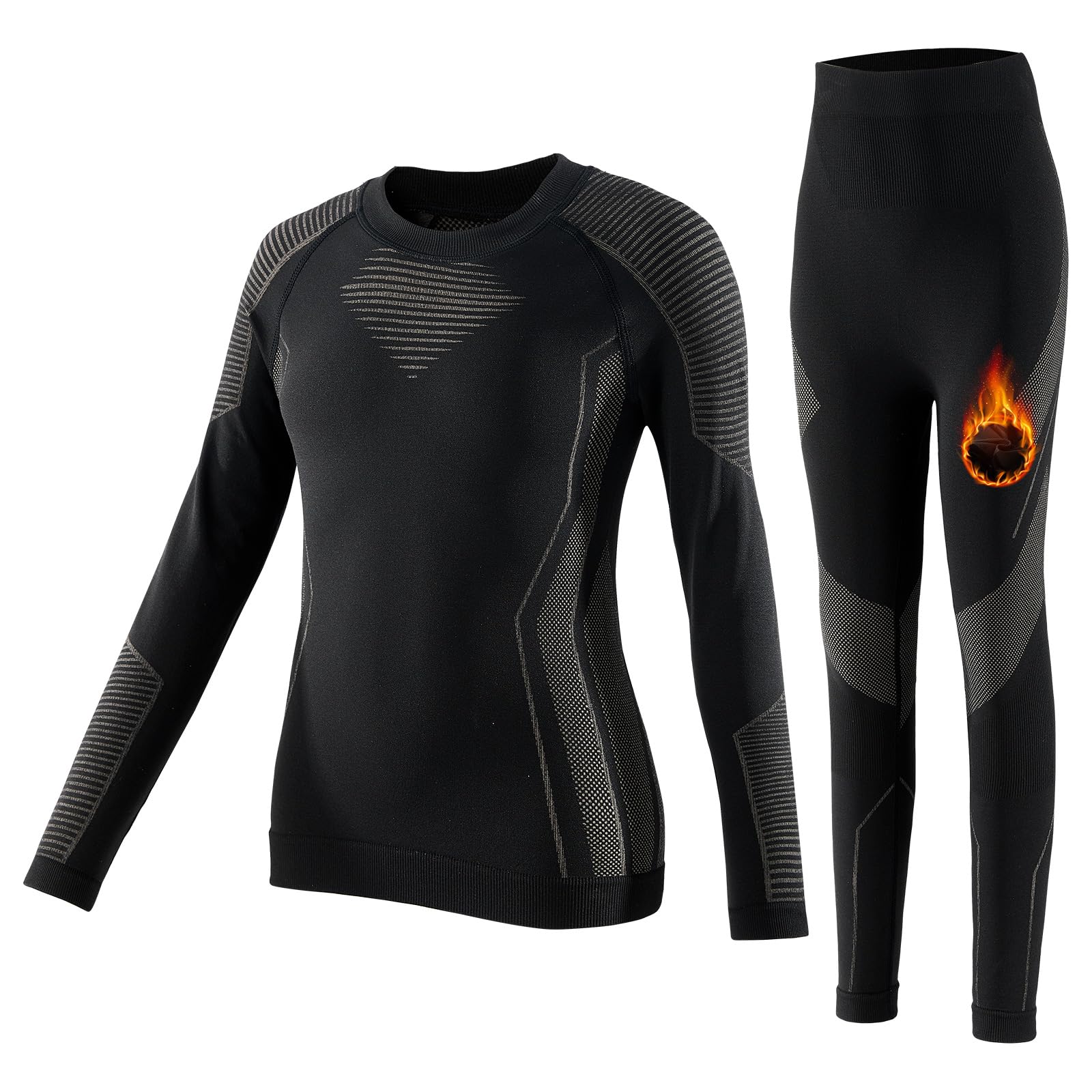 Kids Thermal Underwear Set, Long Johns Base Layer Top &amp; Bottom