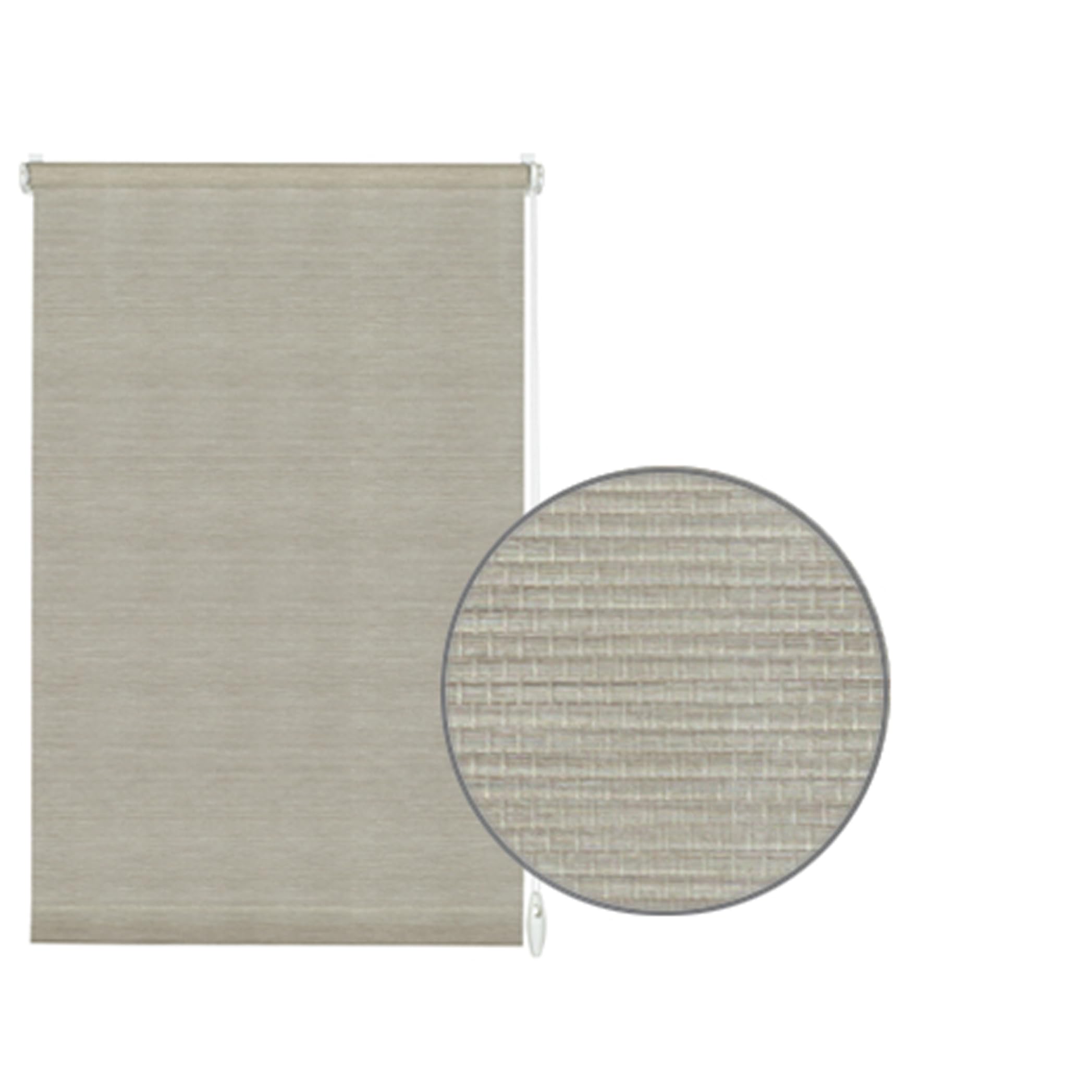 Gardinia Easyfix Rollo Natur zum Klemmen oder Kleben, Grau/Melange, 100 x 150 cm