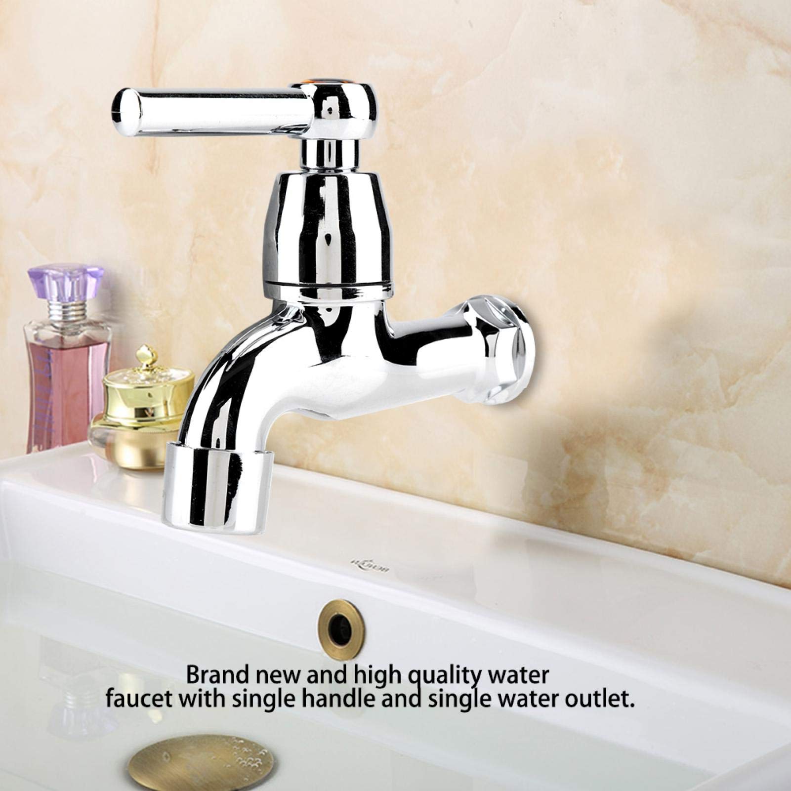 Water Faucet ABS Washing Machine Faucet Sink Basin Cold Water Tap with Single Spout and Handle for Kitchen — view 9