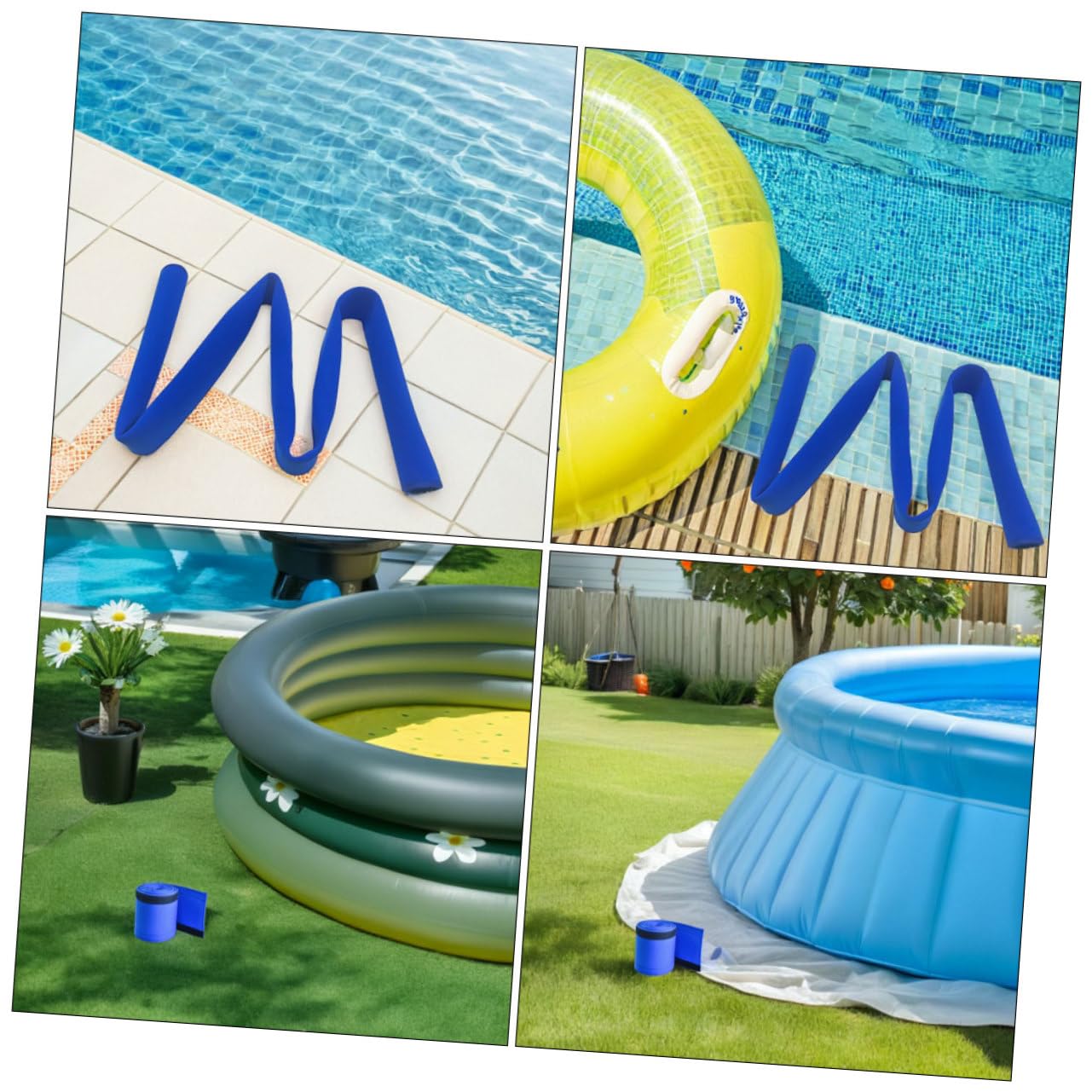 ifundom Ajustable para Pasamanos de Piscina de Neopreno Antideslizante Protector de Agarre Seguro para Escaleras Piscinas Privadas Públicas y Parques Acuáticos Funda Resistente y Versátil