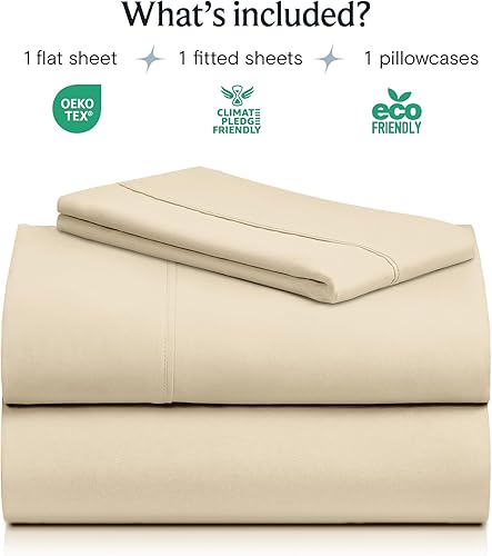 Vista 2 de LuxClub - Juego de sábanas de 3 piezas con esquinas profundas, antiarrugas y frescas, estilo hotel, incluye 1 sábana bajera, 1 sábana encimera y 1