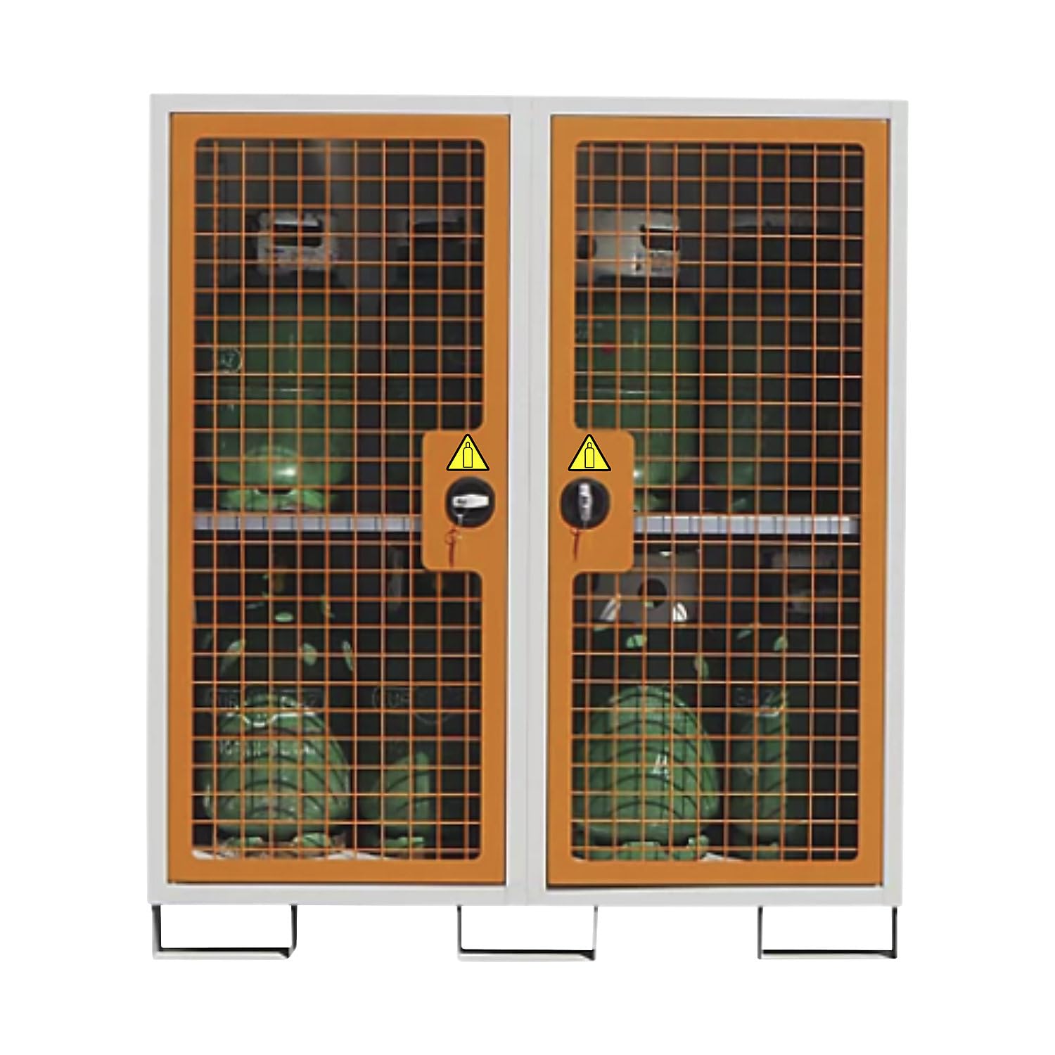 eurokraft Basic | Gasflaschenschrank | 2-türig, HxBxT 1550 x 1360 x 680 mm