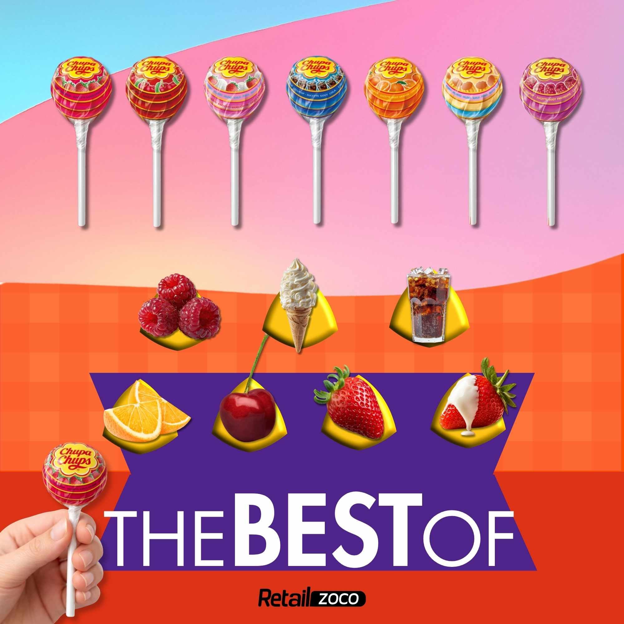 Caramelo Chupa Chups Original sabores Variados, Caramelo con palo de papel, Tamaño original, Apto para veganos, sin gluten, es completamente apto para celíacos, Contiene 1 bolsa de 120 unidades - imagen 5