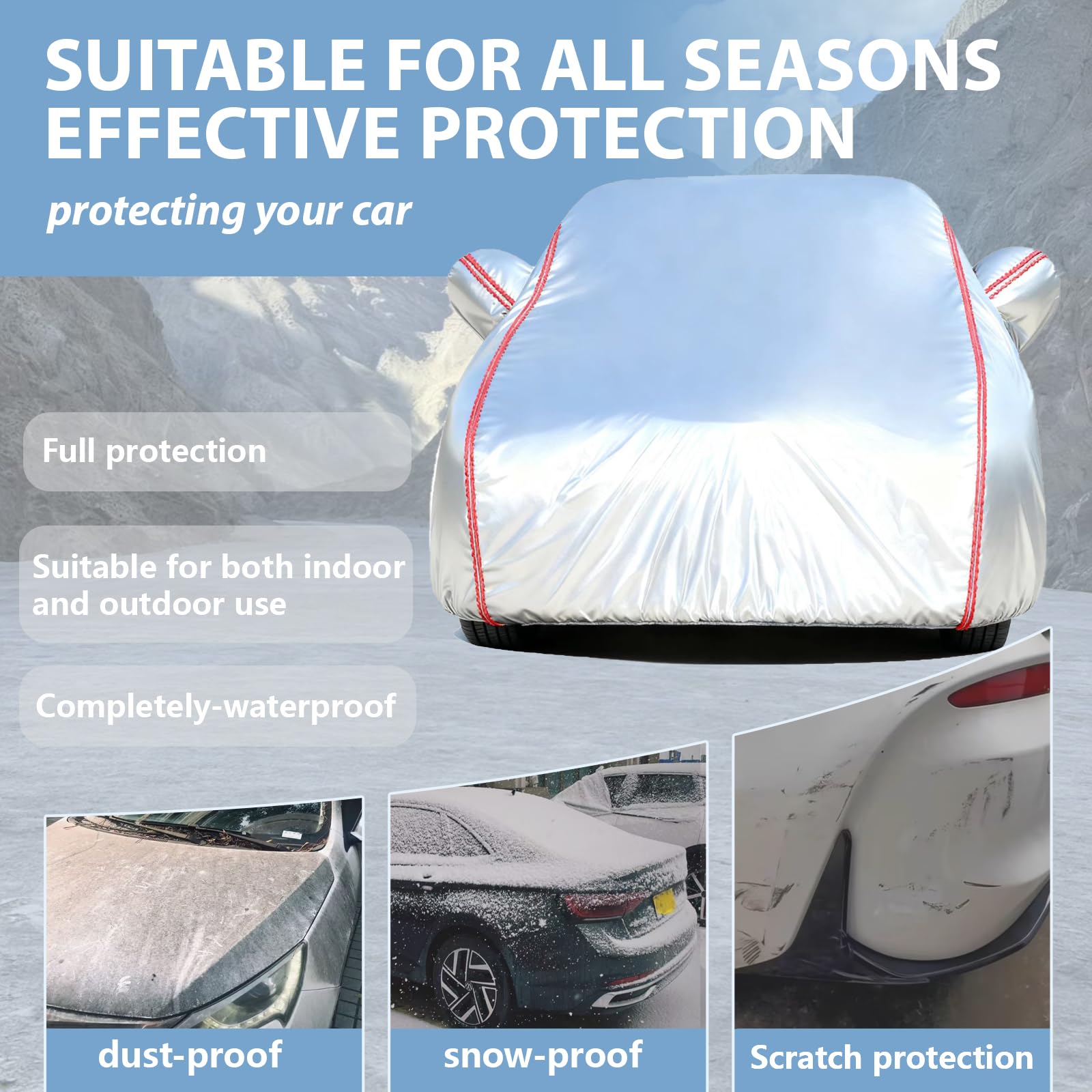 Bâche Voiture Extérieur pour BYD Seal U/DM-i (2023-2025), Housse de Protection Étanche Imperméable Respirante Résistante au Soleil, au Vent,Neige Pluie b66