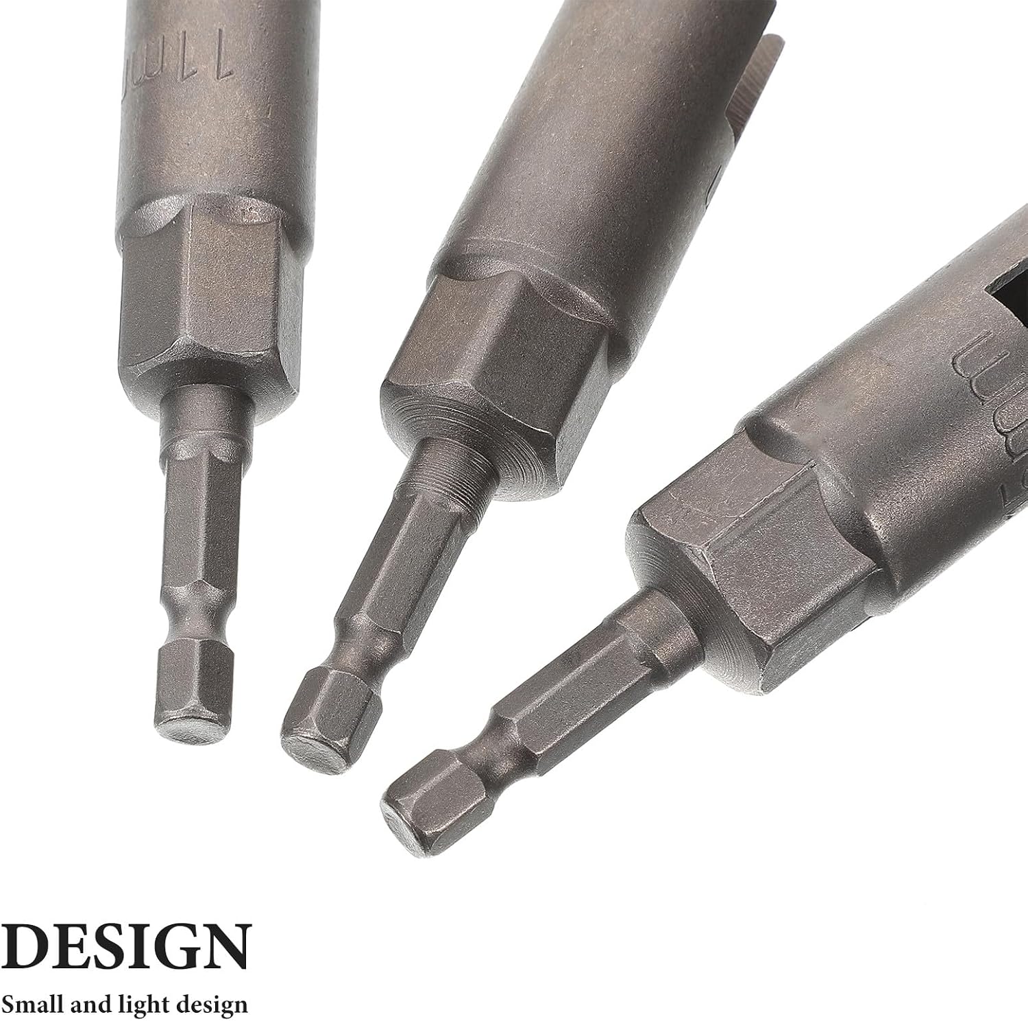 3pcs Wing Nut Driver Bit Set with 1/4 Inch Hex Shank, Deep Open Nut Socket Bits for Screws and Bolts, Fast-swap Assortment for Power Drill and Pneumatic Tools