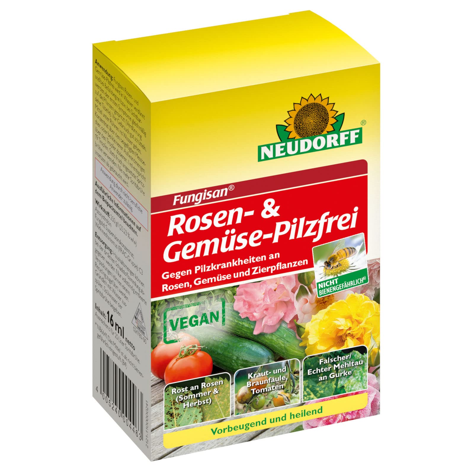 3 x 16 ml Neudorff Fungisan Rosen- und Gemüse-Pilzfrei