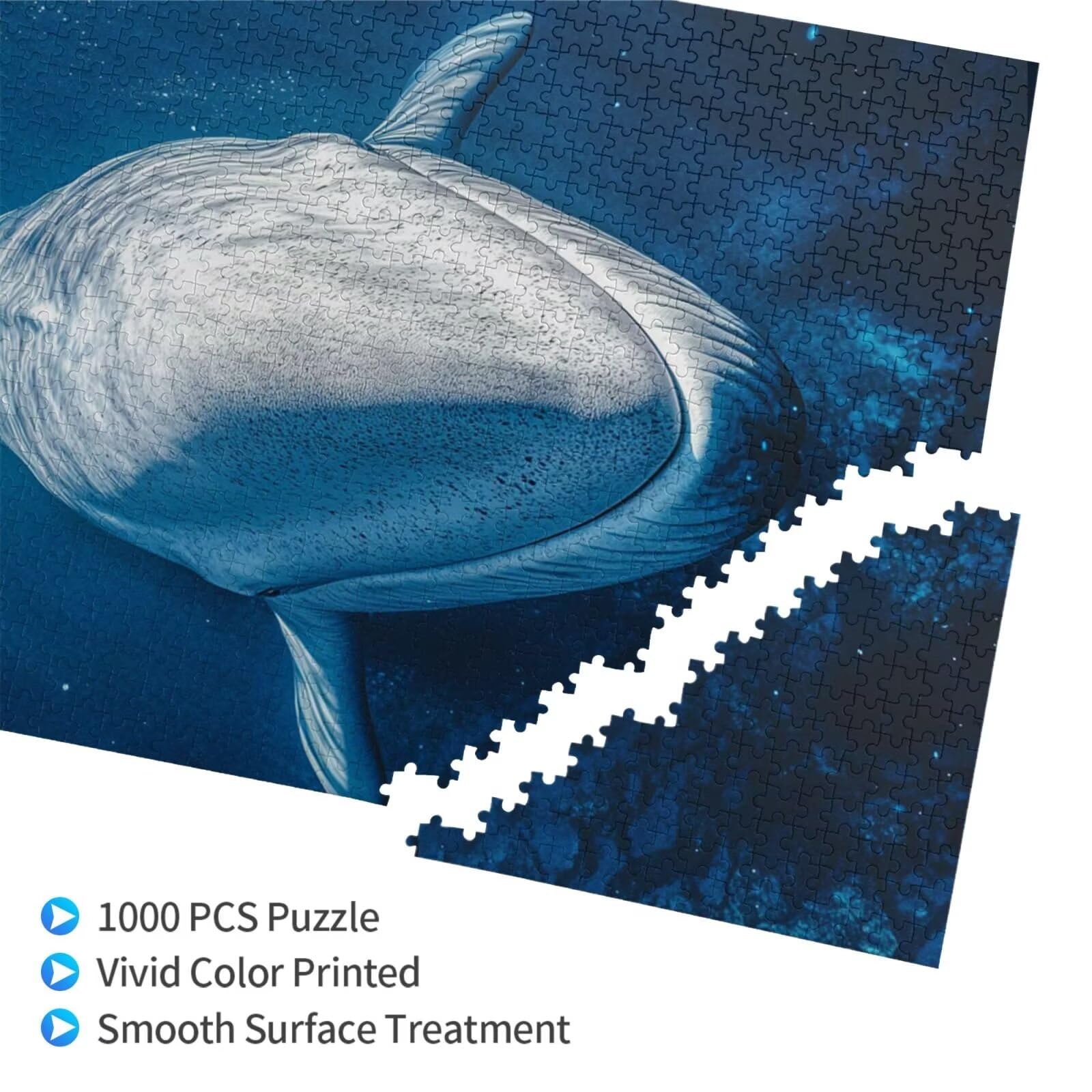 Baleine Puzzle Océan 5000 Pièces Adultes, DIY Puzzles Classiques Art avec Boîte d'emballage et Photos de Référence, Relaxation/Soulagement du Stress/Jeux Amusants, Creatif Cadeau pour Femme M-1801