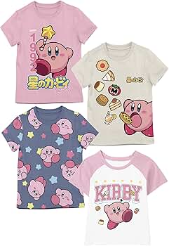 Kirby Youth Girls 4 Pack Tee-XS Multicolored  