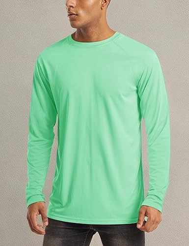 Miniatura 7 de MAGCOMSEN - Camisas de manga larga para hombres UPF 50+ Protección UV contra el sol, camisas atléticas para senderismo, correr, entrenamiento,