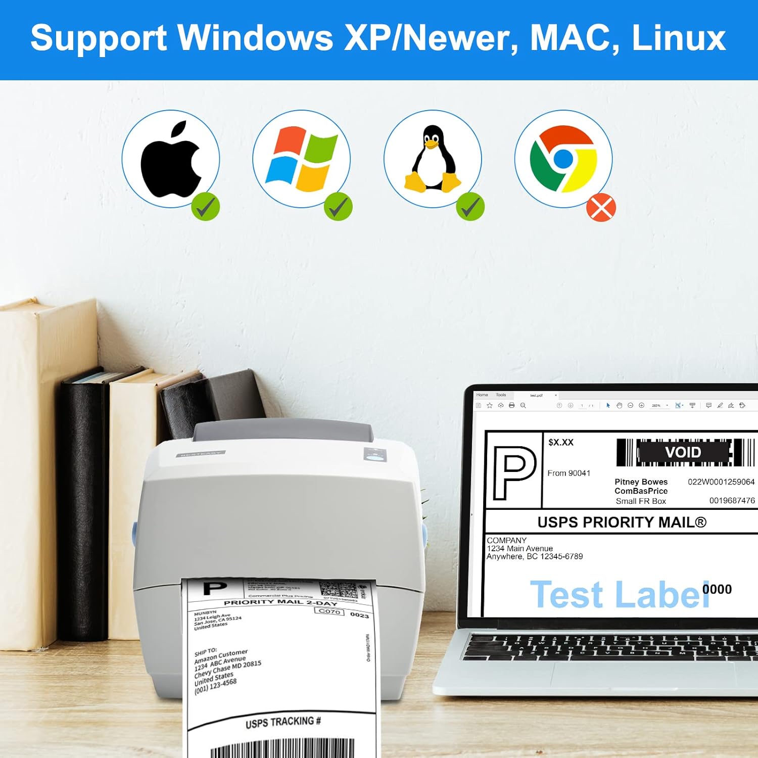 Printer compatibility with Windows, Mac, Linux