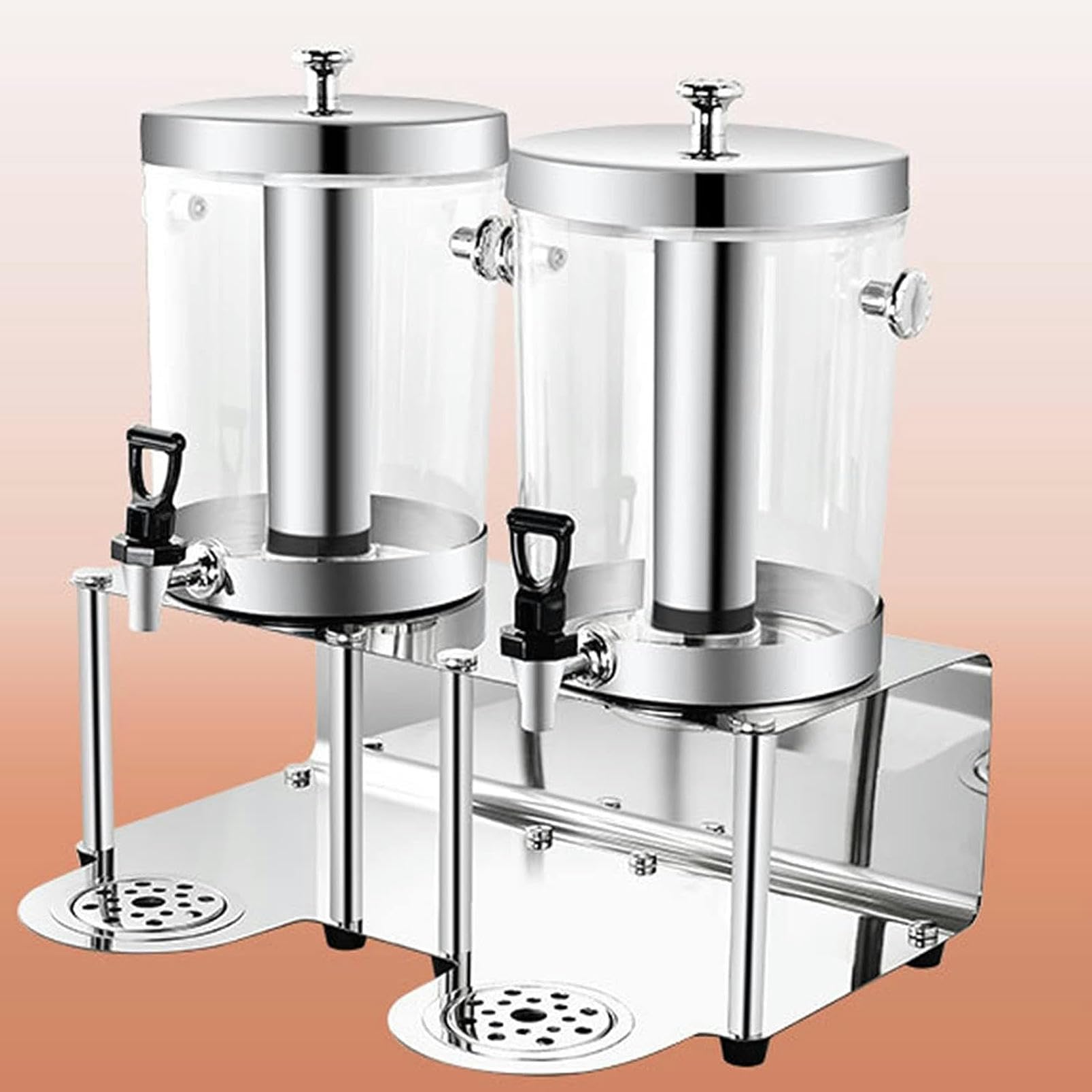 MYUYEE Buffet Server Heater Set, Double Head Baffle, 16L Hot Pot Food Warmer For Catering And Party Banquets, Complete Buffet Heating Solution (Double Head With Baffle-16L)