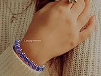 Vista 385 de Amazing Gemstone Pulsera de cristal para mujeres y hombres, pulsera de cristal curativo de protección, pulsera elástica con cuentas de piedras