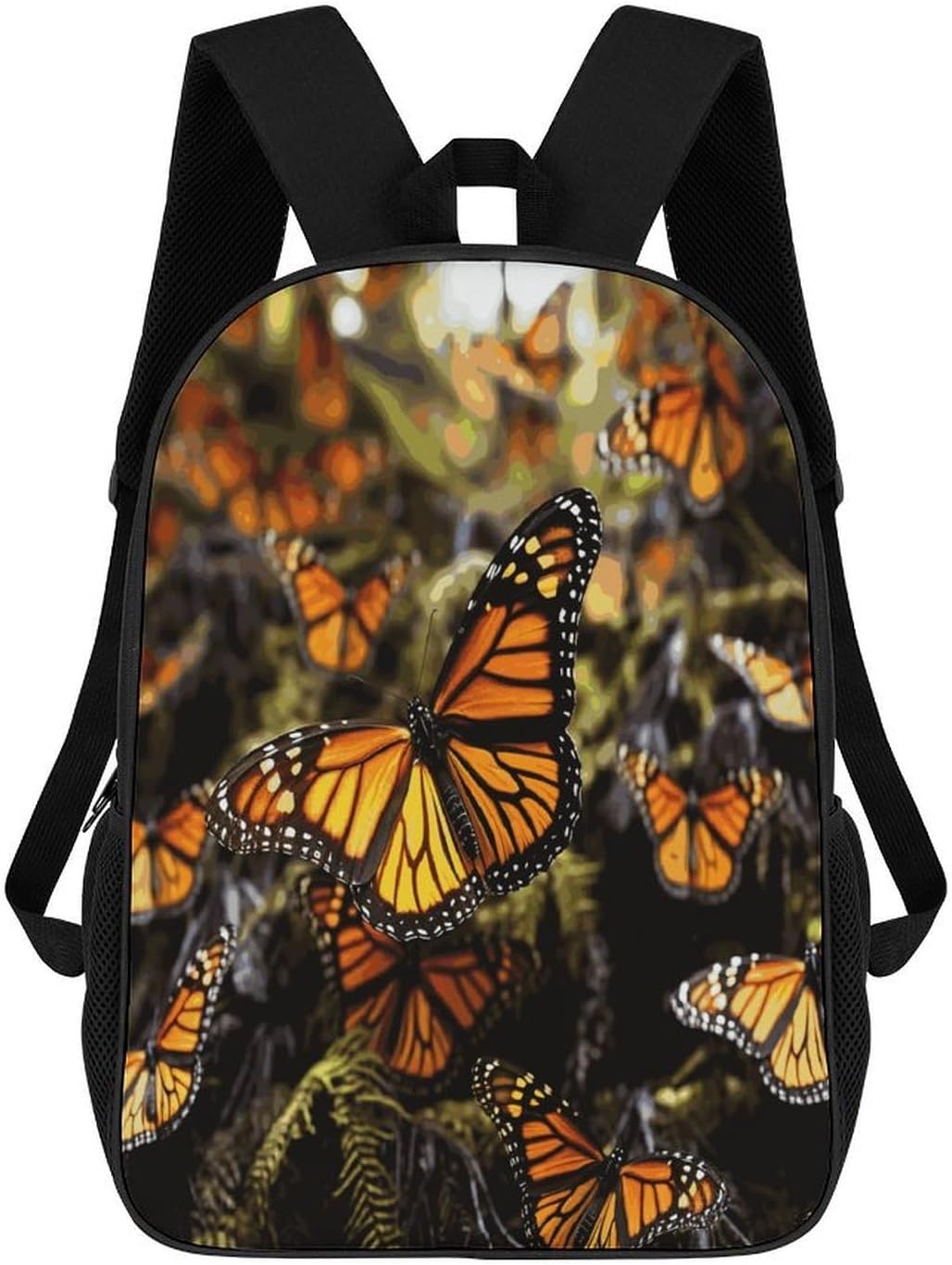 Monarch Butterfly Cluster Travel Backpack Laptop Backpack 17 Inch