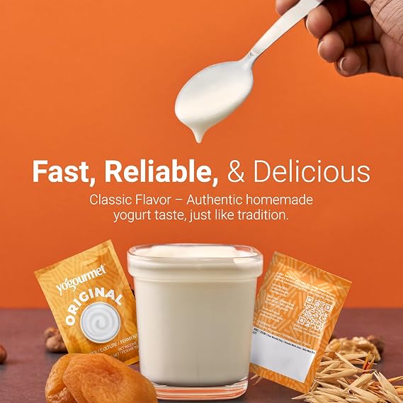 Yogourmet Yogurt Starter (16 Pack) - Make Yogurt at Home - Starter Culture - All Natural, Gluten Free, Kosher, Halal - 3 g Sachets | Make Yogurt at Home, All Natural, Gluten Free, Kosher, Halal, 3 g Sachets