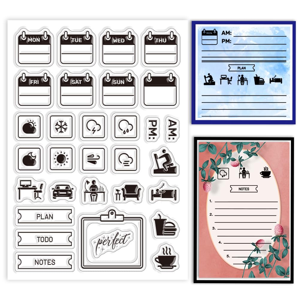 GLOBLELAND Sellos Transparentes De Fondo Retro Para Manualidades, álbumes De Recortes, Lirios De Bicicleta, Sellos Transparentes De Silicona Para Hacer Tarjetas, álbum De Fotos, Diario, Decoración Del