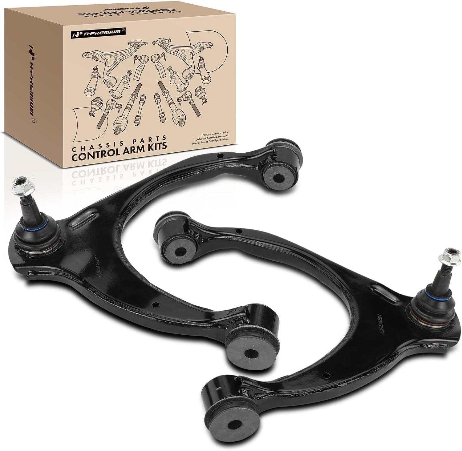 A-Premium 2 x Front Upper Control Arm, with Ball Joint & Bushing, Compatible with Chevy GMC Cadillac - 2014-2020 - Silverado, Sierra, Tahoe, Suburban, Yukon (XL), Escalade (ESV)