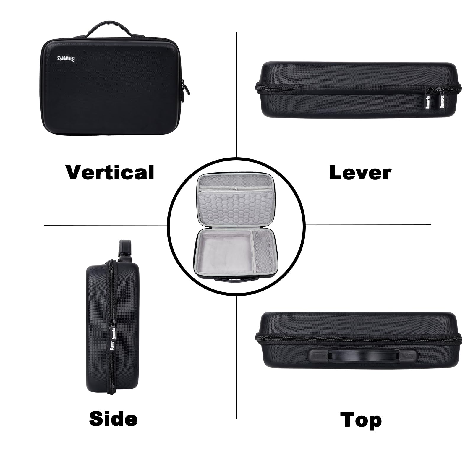 Banworks PU-Hartschalenkoffer passgenau für Elektron Digitone/Digitone II/Digitakt/Digitakt II/Syntakt, Synthesizer/Sampler Storage & Carry Controller Bag JT/HCQSNB-04 (nur Hülle, 1 Stück)