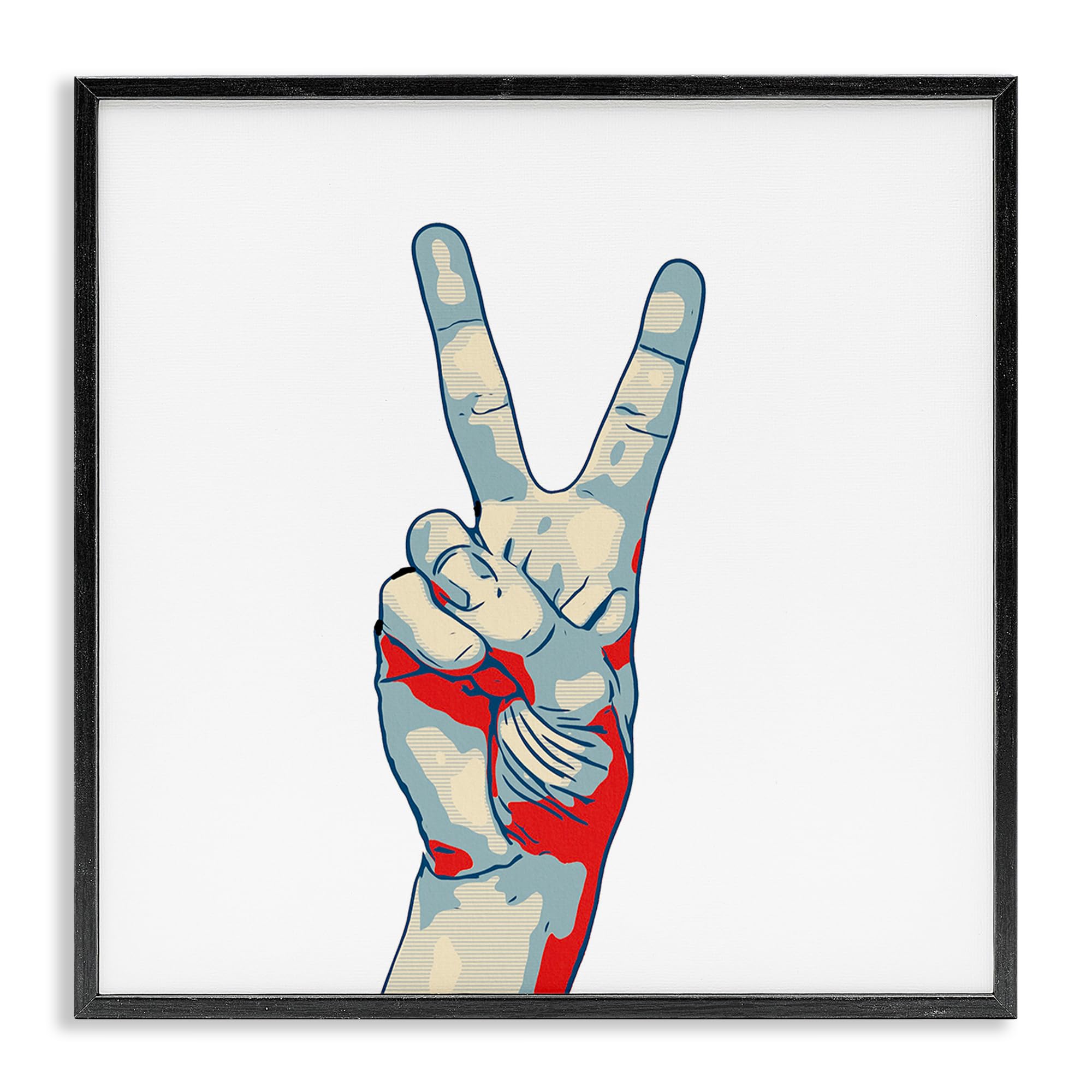 'Pop Style Peace Gesture'| Framed Giclee Art