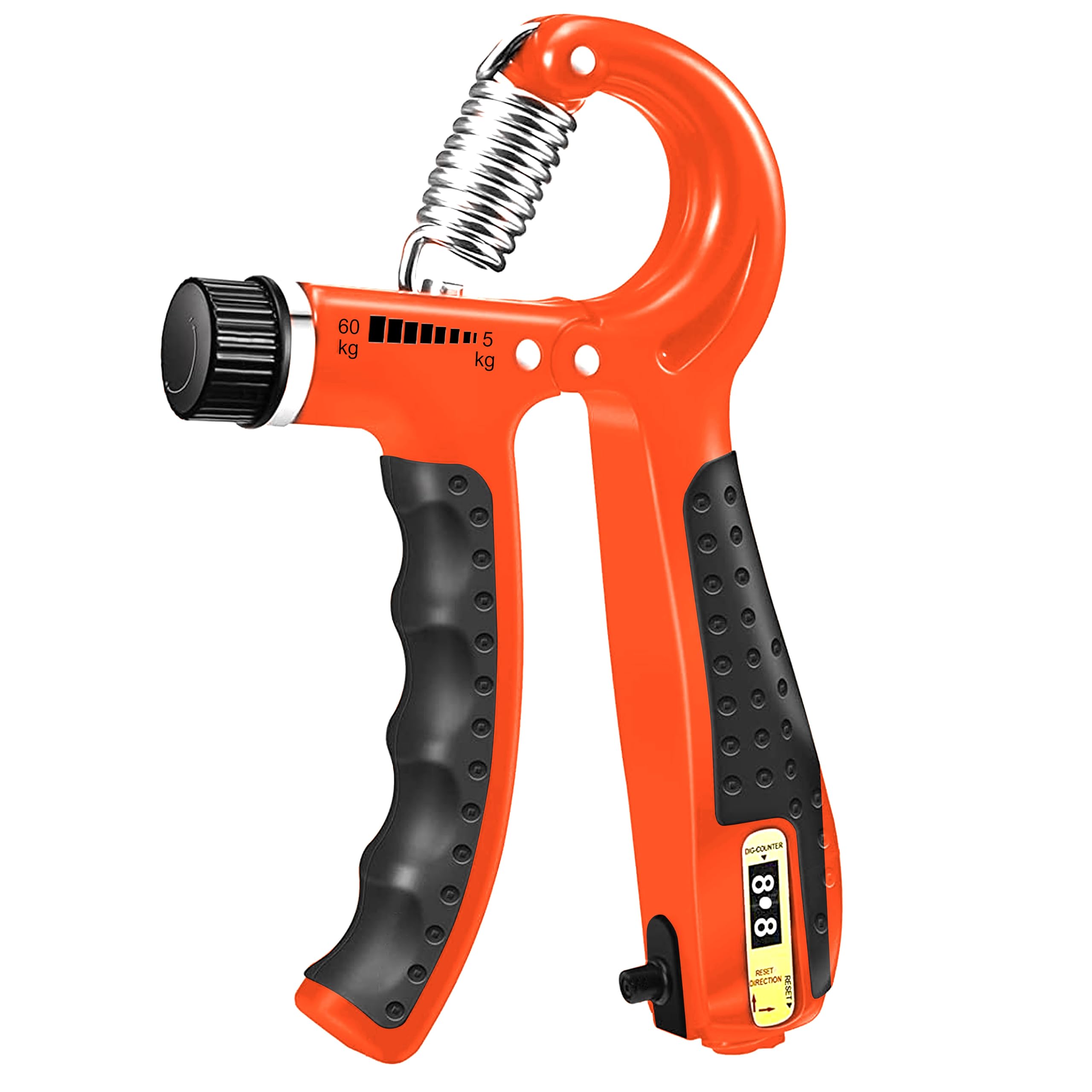 SKY LAND Grip Strength Trainer, Forearm Strengthener, Hand Grip Exerciser Strengthener with Counting Function, Hand Strengthening Devices for Muscle Building and Injury Recovery-EM-9364-ORANGE