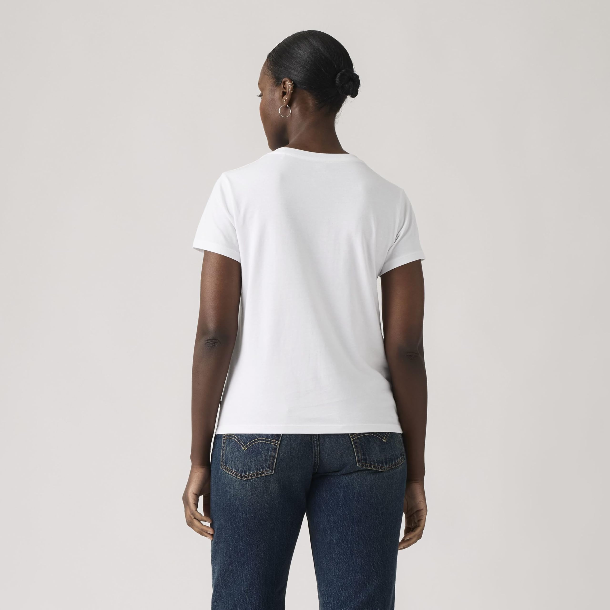Levi's The Perfect Tee Orange Farm Bw Bright Wh – Ansicht 2