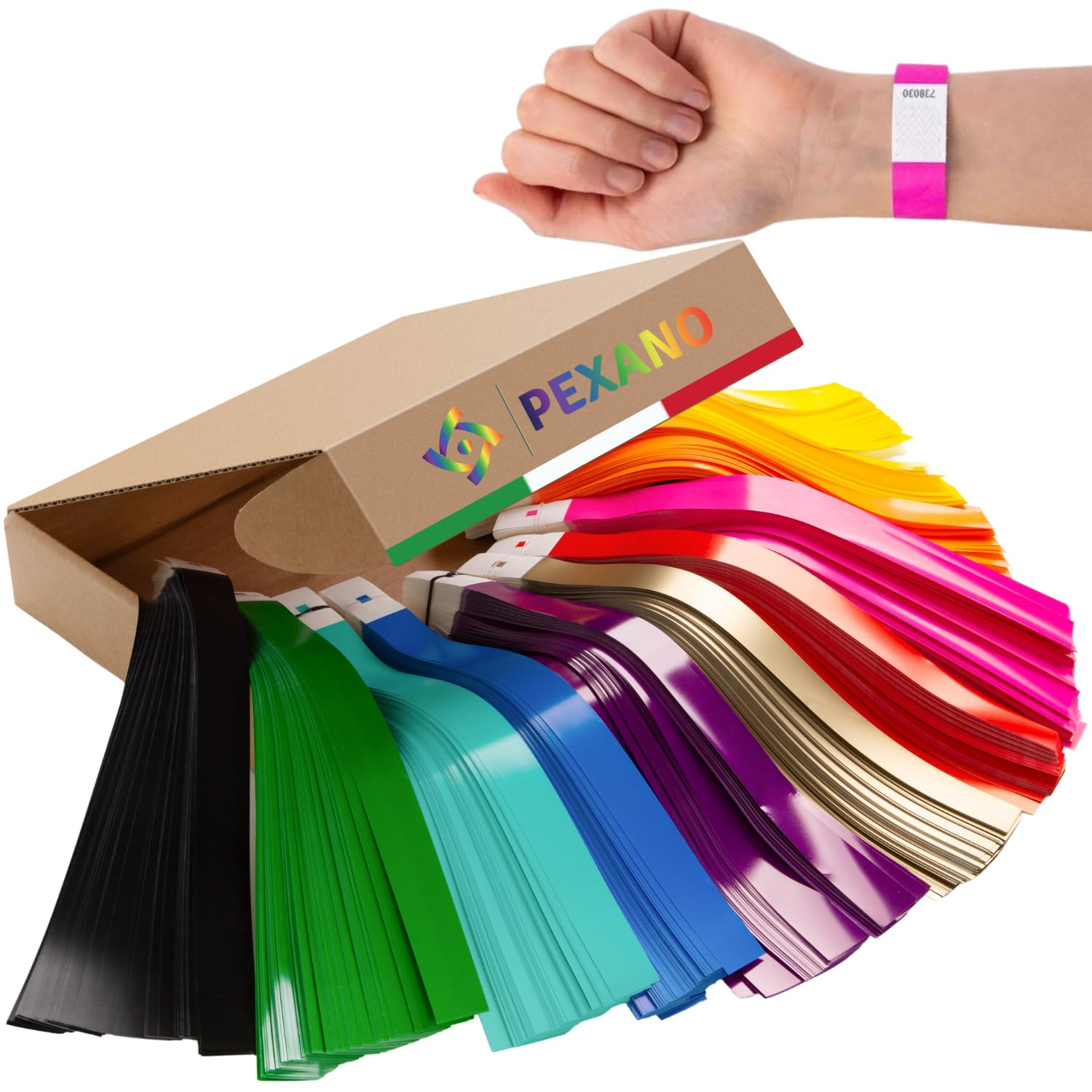 Braccialetti Carta Eventi 1000 Pezzi Colorati per Feste Discoteca Concerto - Braccialetti Identificativi Bambini