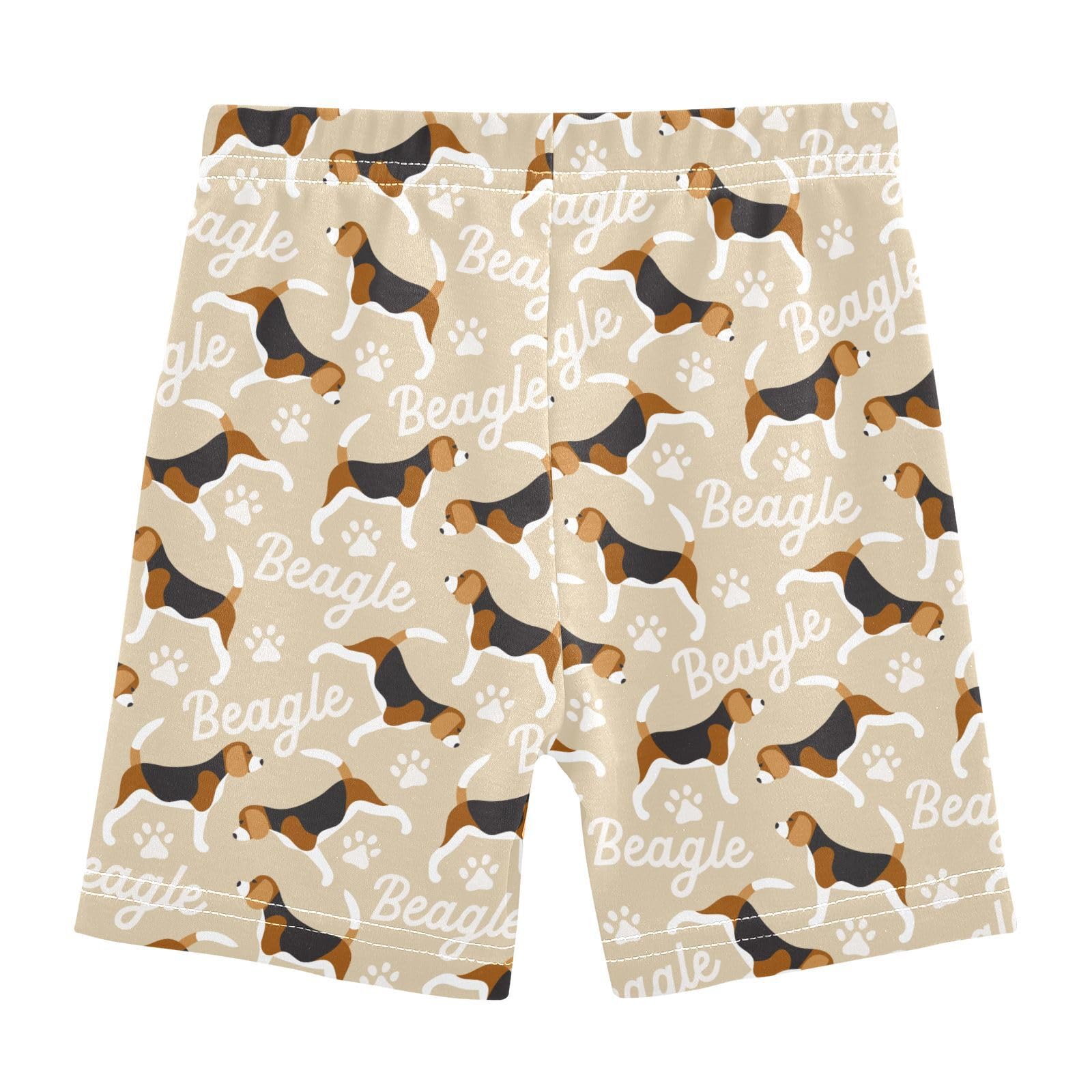 JHKKU Girls Beagle Dog Shorts Cotton Cartwheel Bike Kids Biker Under Dress Dance Short Girl Clothes 8Y