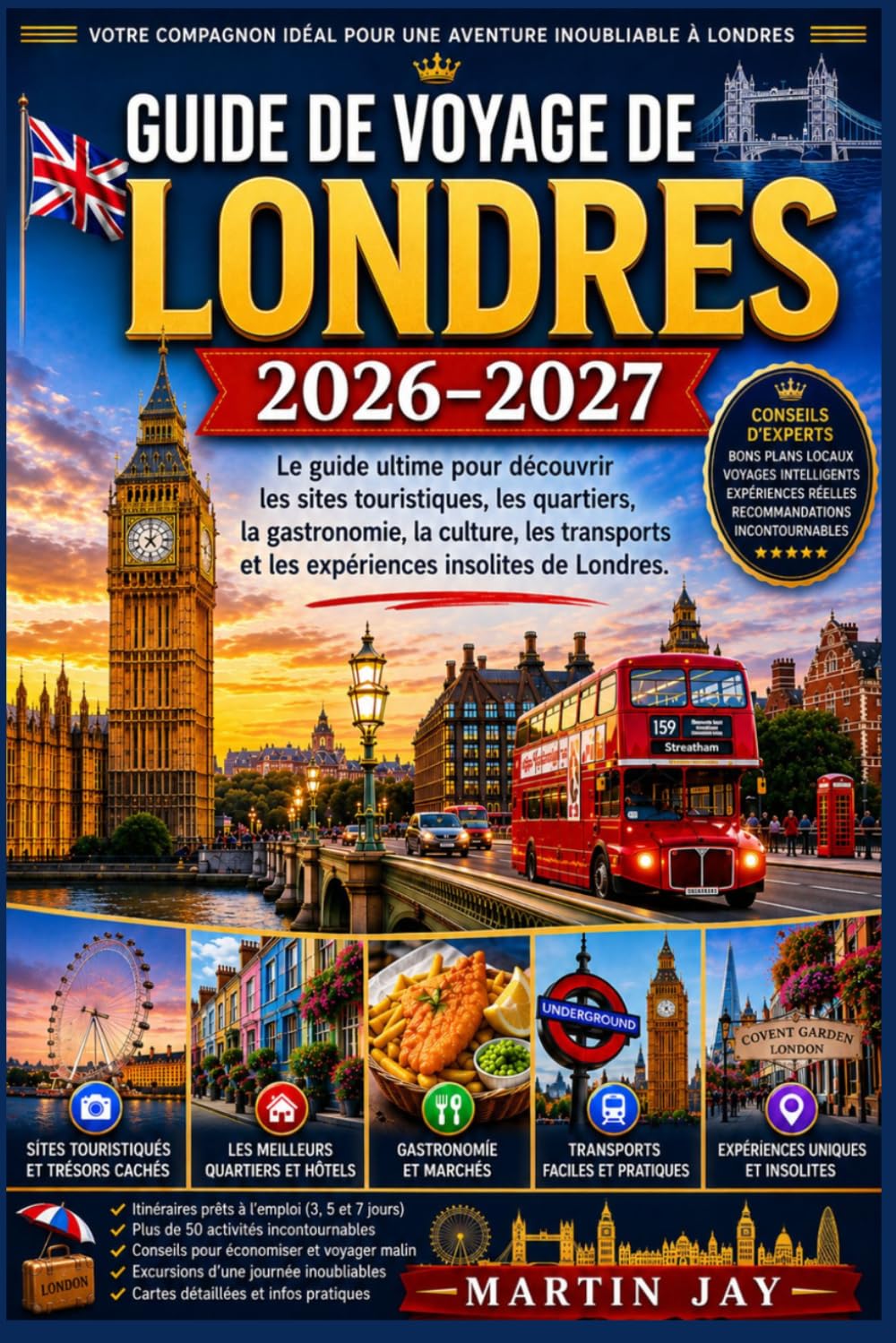 GUIDE DE VOYAGE DE LONDRES 2026–2027: Le guide ultime pour découvrir les sites touristiques, les quartiers, la gastronomie, la culture, les transports et les expériences insolites de Londres