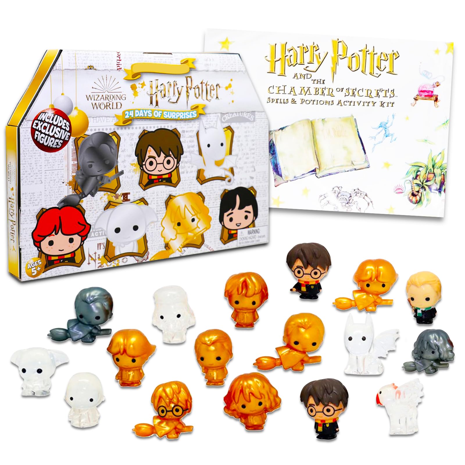 Harry Potter Mini Figurines Advent Calendar - Countdown to Christmas 24 Wizarding World Mini Figures, Stickers | Harry Potter Set for Boys, Girls