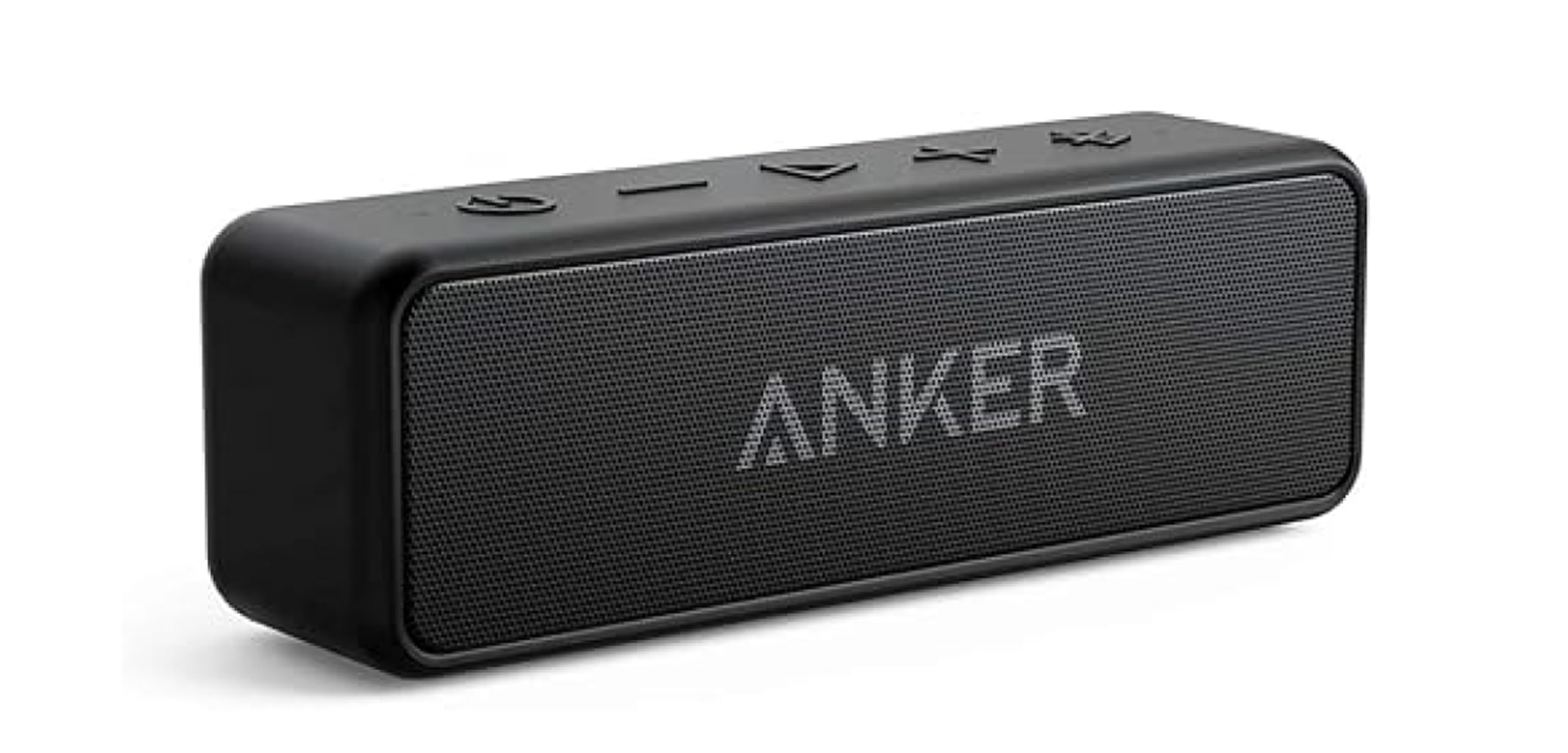 Anker Soundcore 2 Portable Bluetooth Speaker with 12W Stereo Sound, BassUp, IPX7 Waterproof, 24-Hour Playtime, Wireless Stereo Pairing, Speaker for Home, Outdoors, Travel