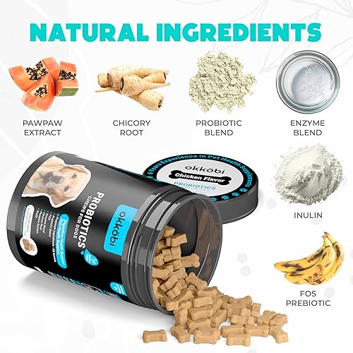 Miniatura 3 de Probióticos masticables para perros, 150 unidades  Apoyo digestivo, salud intestinal y diarrea  Masticables probióticos para perros  Fórmula