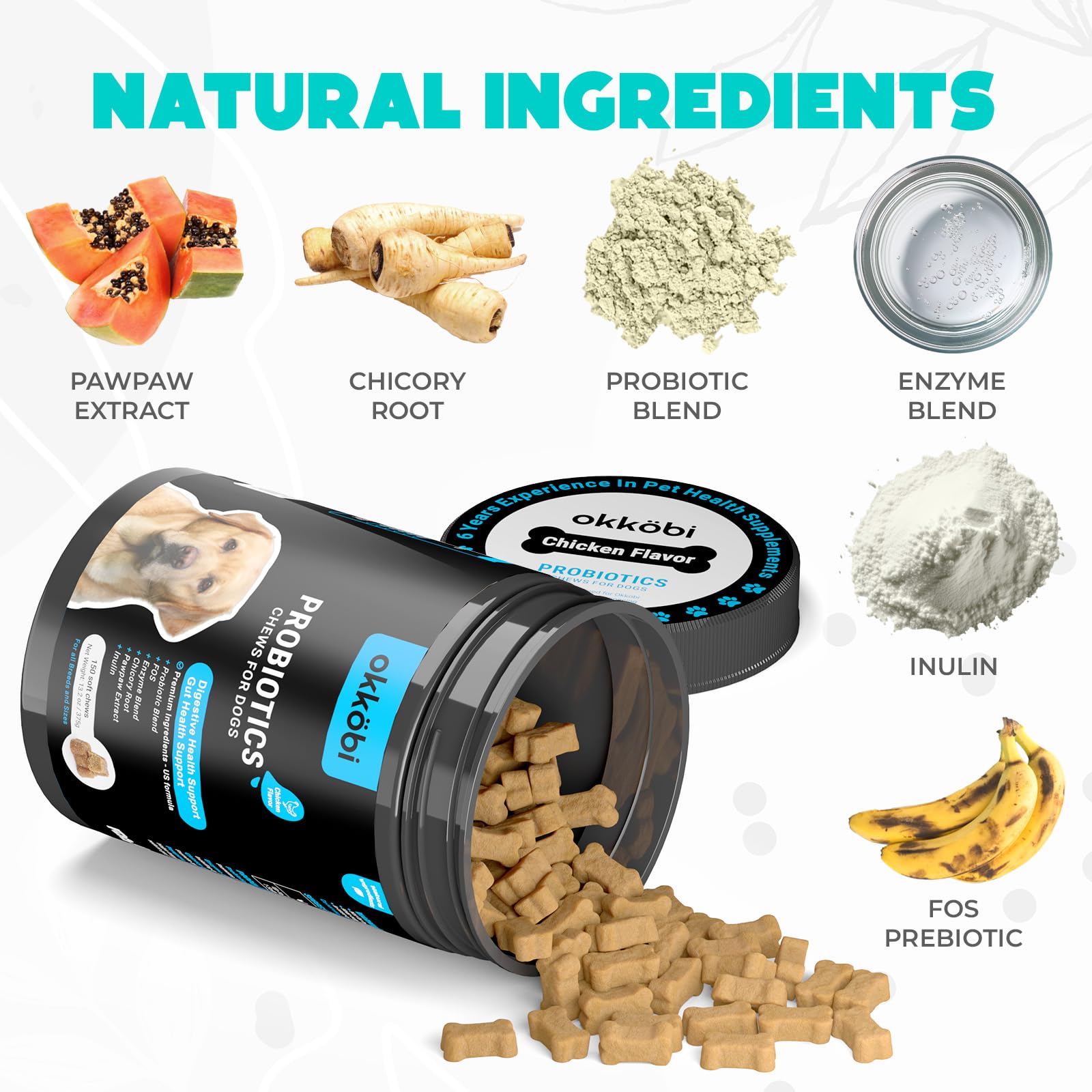 Probiotics For Dogs Chews 150PCs Digestive, Gut Costa Rica