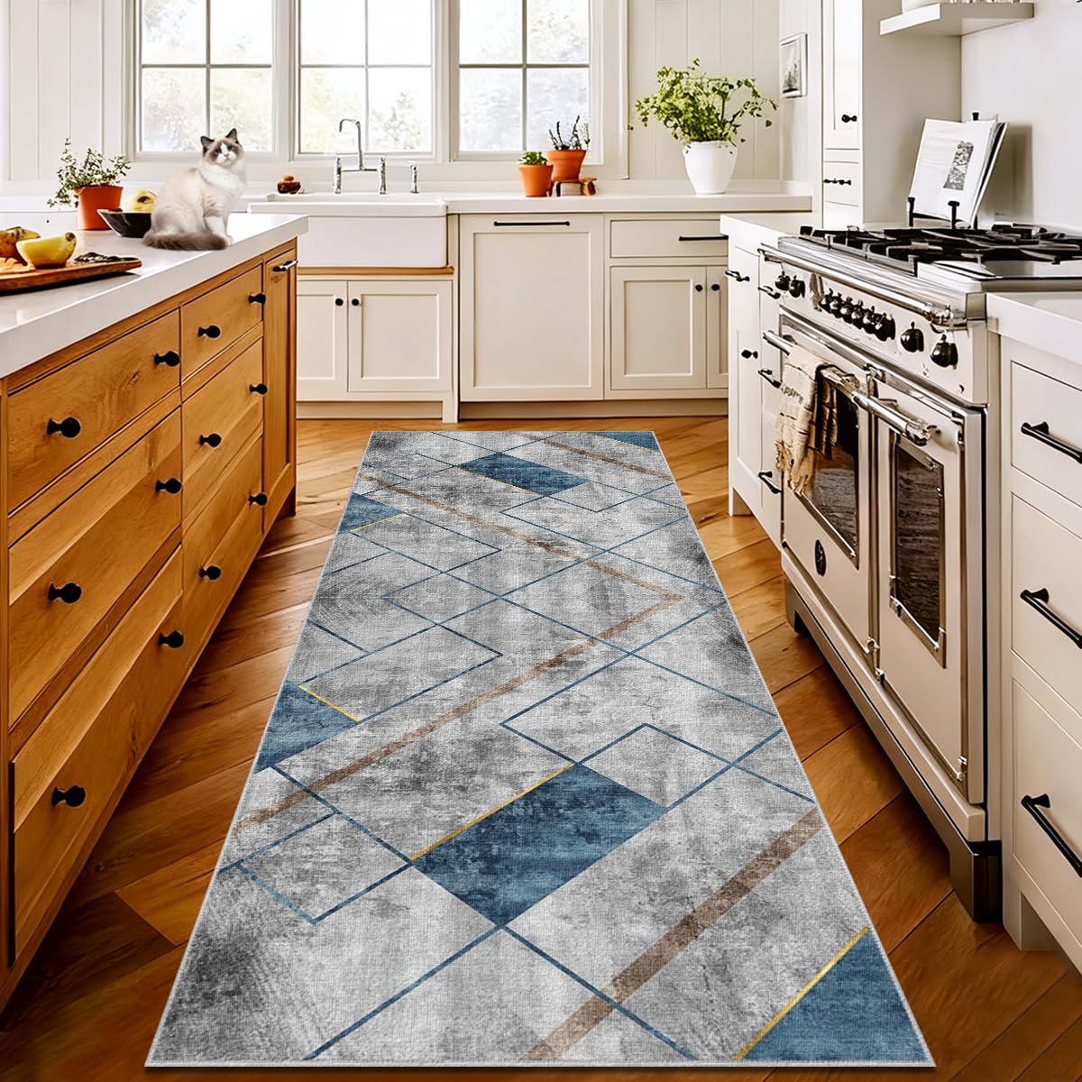 Tappeto Corridoio Lungo Tappeto Cucina Antiscivolo Lavabile 40 x 200cm Tappeto Ingresso Interno Tappeto Passatoia per Cucina Camera da Letto Lavanderie Corridoio Tappeto Casa Ingresso Grigio