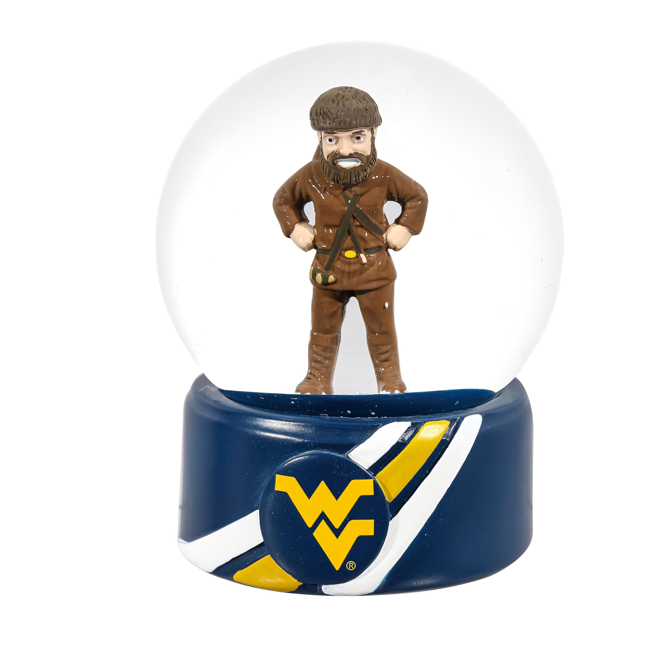 NCAA West Virginia University Snow Globe, Officially Licensed College Sports Water Globe with Team Logo, Christmas Holiday Tabletop Decoration for Home, Alumni Gift for Men and Women Fans
