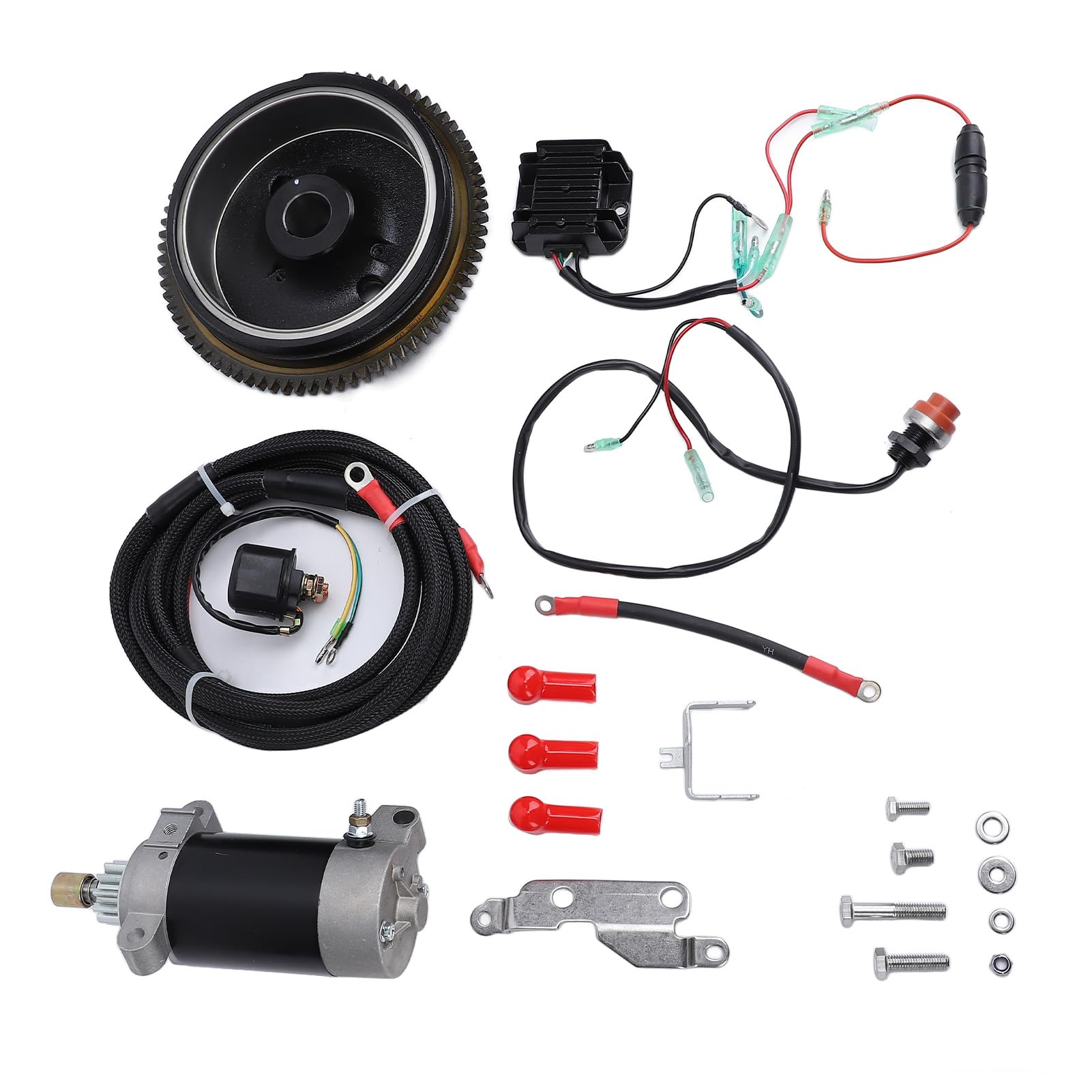 Kit di Avviamento Motore Fuoribordo Sostituzione Durevole Dell'avviamento Motore in Alluminio per Fuoribordo a 4 Tempi 20