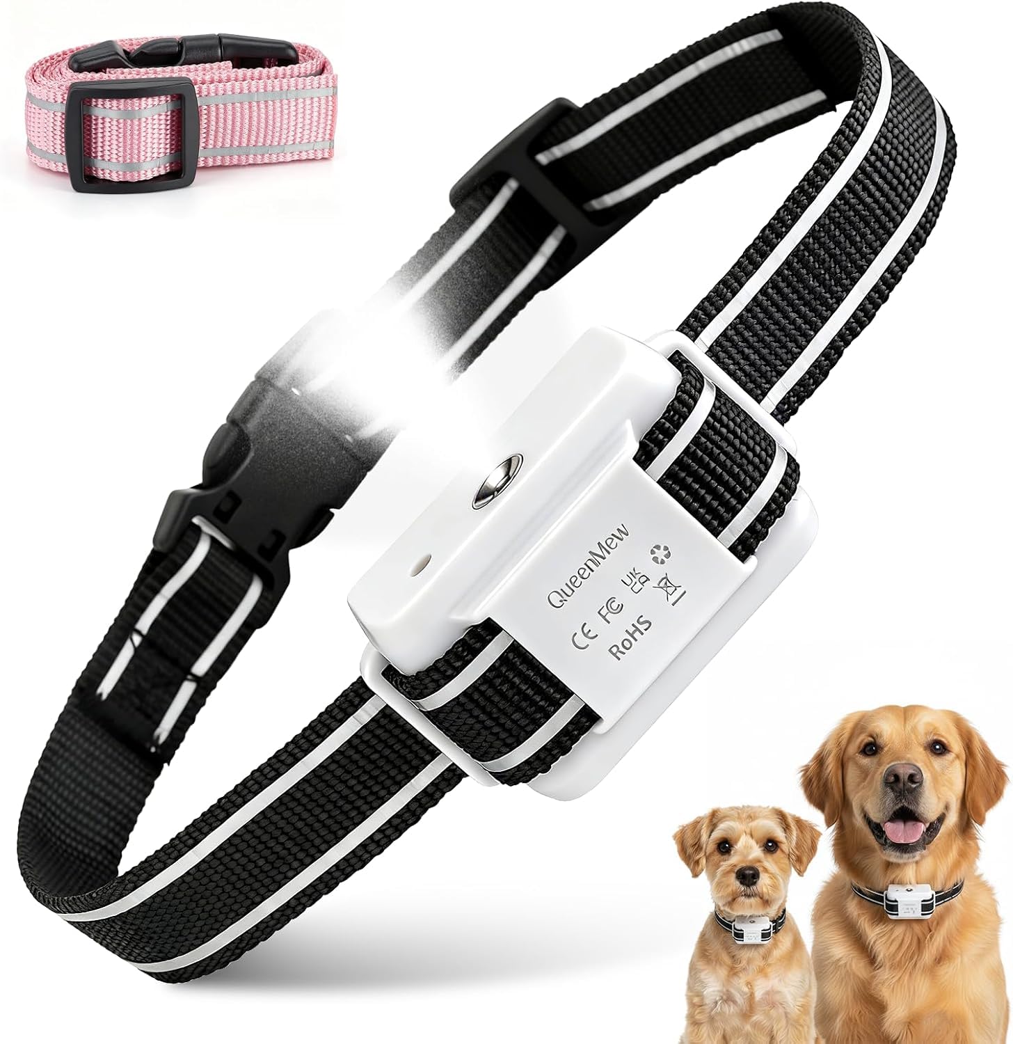 Anti Bark Collars for Dogs, Auto Citronella Dog Collar Stop Barking, Citronella Bark Collar with 3 Adjustable Sensitivity & Spray Levels, Anti Barking Dog Collars with 2 Straps for Small Large Dogs