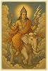 Póster de Indra, Deidad Hindú Lienzo Decoración de Pared para Sala de Estar Pintura Decoración de Oficina Sin Marco 16x24 pulgadas 1