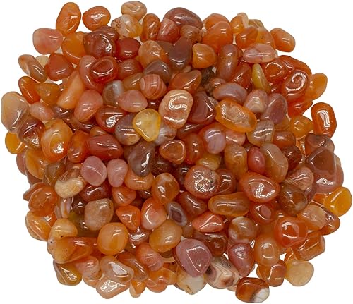 Miniatura 1 de Hypnotic Gems Materiales 5 libras de piedras pulidas de cornalina de Botswana - XX Small - 0.40" a 0.60" - Rocas pulidas y piedras preciosas para