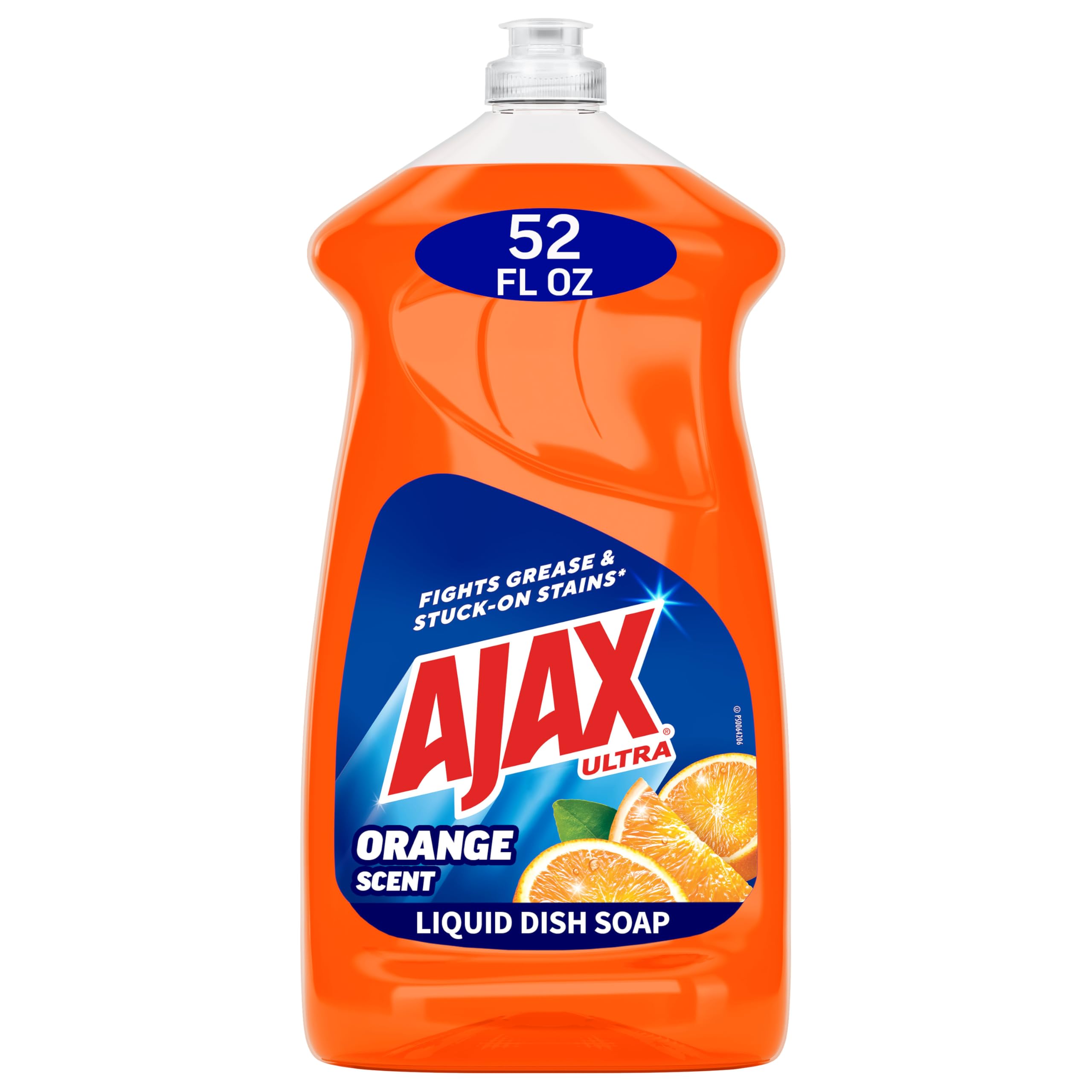 Ajax Ultra Liquid Dish Soap Orange Scent,Triple Action, Mess-Free, Easy-Flip Cap, 52 fl oz Bottle