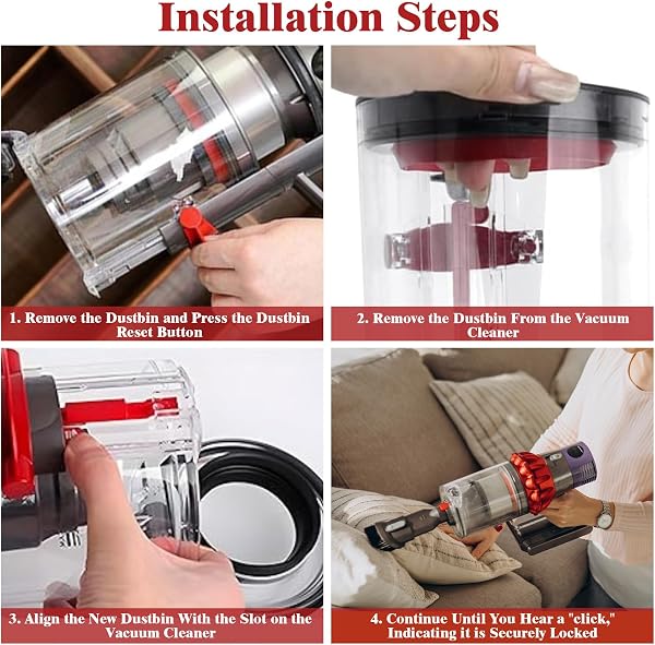 Zencantorous Contenitore Serbatoio Compatibile con Dyson V11 V15 SV14 SV15 SV17 SV22 SV28 Polvere Raccogli Filtri Filtro Rifiuti Accessori, Contenitore Polvere di Ricambio, Contenitore Aspirapolvere - 2