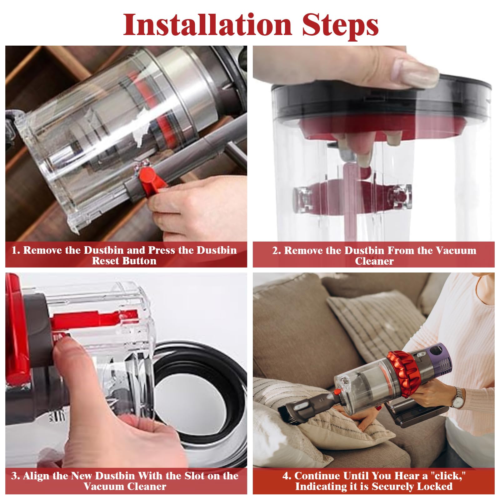 Contenitore Serbatoio Compatibile con Dyson V11 V15 SV14 SV15 SV17 SV22 SV28 Polvere Raccogli Filtri Filtro Rifiuti Accessori, Contenitore Polvere di Ricambio, Contenitore Aspirapolvere