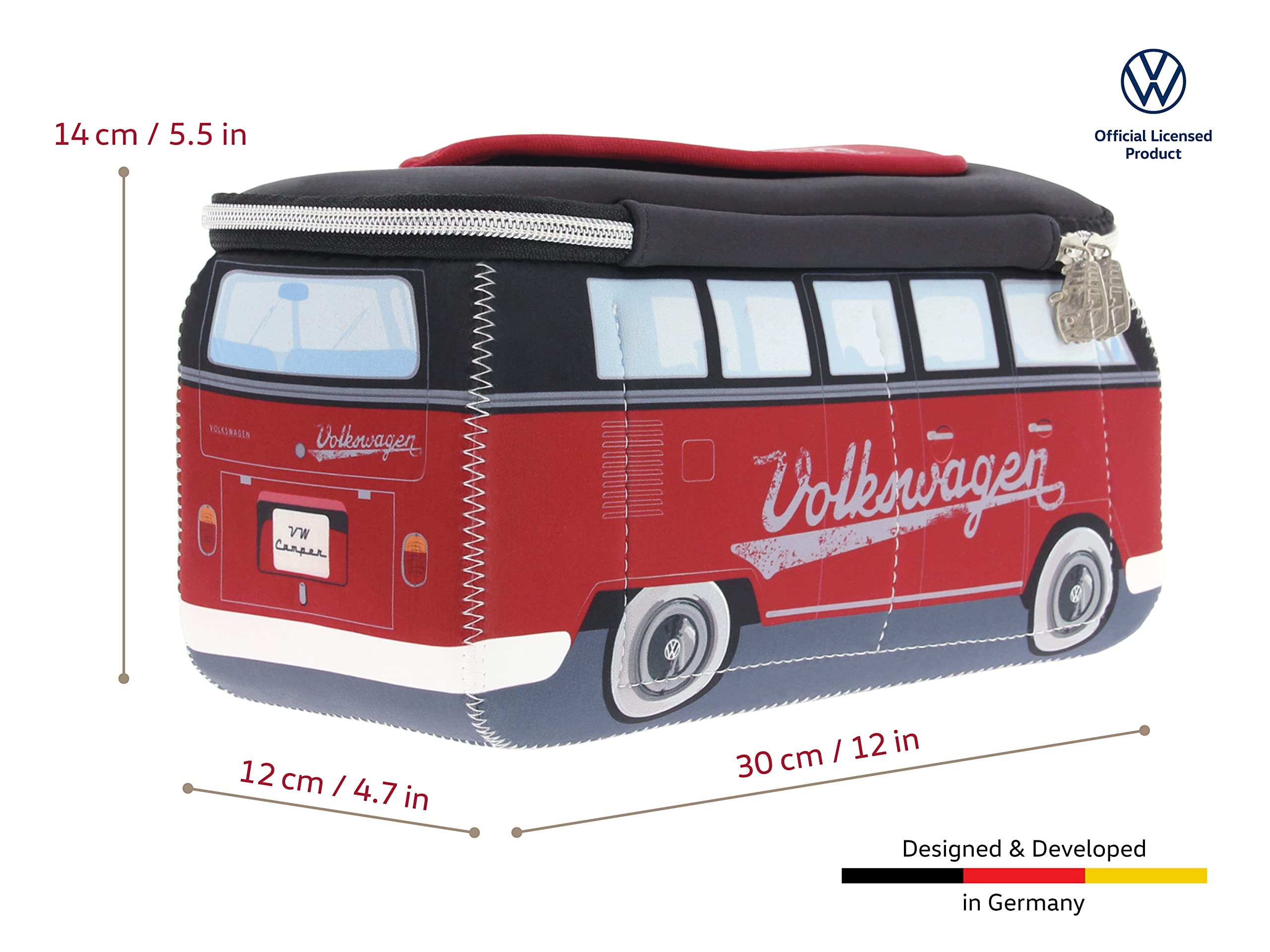 BRISA VW Collection Volkswagen T1 Bus Transporter 3D Neopreen Kleine Universele Zak - Eerste hulp/inclusief EHBO-doos