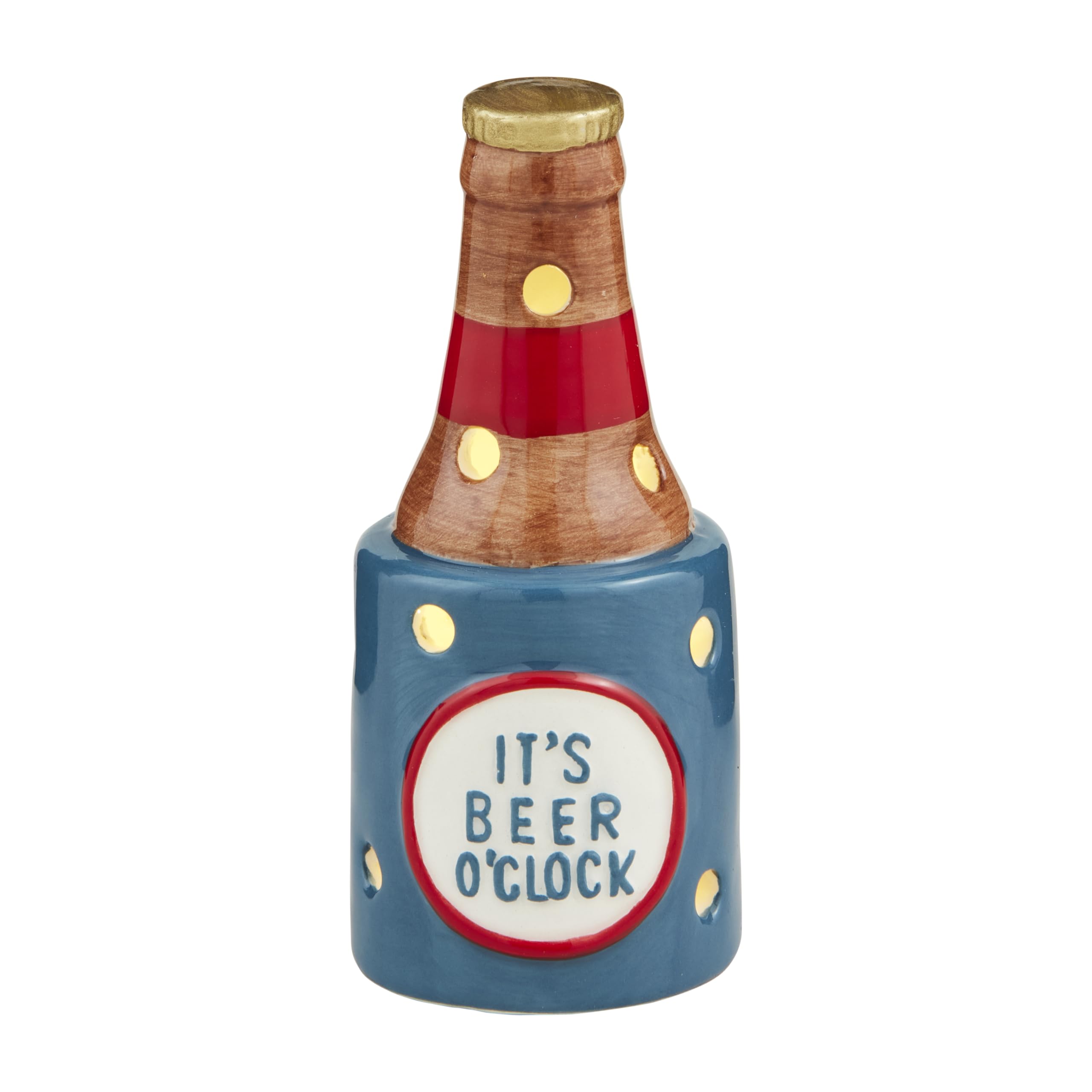 Mud Pie Beer Can Hugger Led Sitter, 4.25