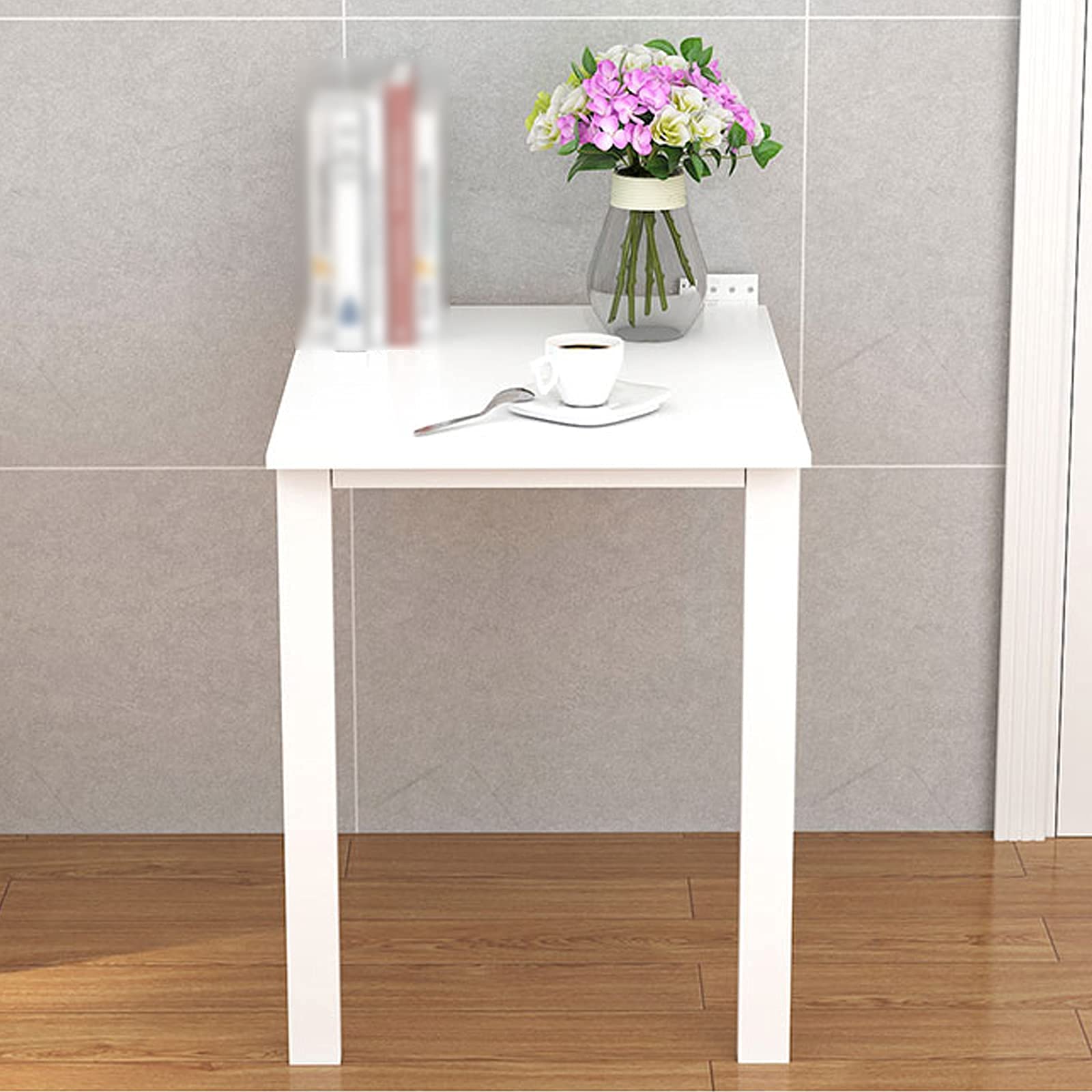 Table à manger pliante murale bois pour petit studio moderne